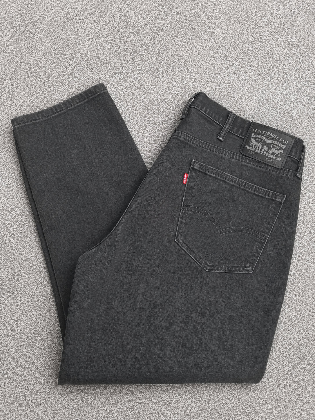 Levi's Black Slim Straight Red Tab Jeans 40"