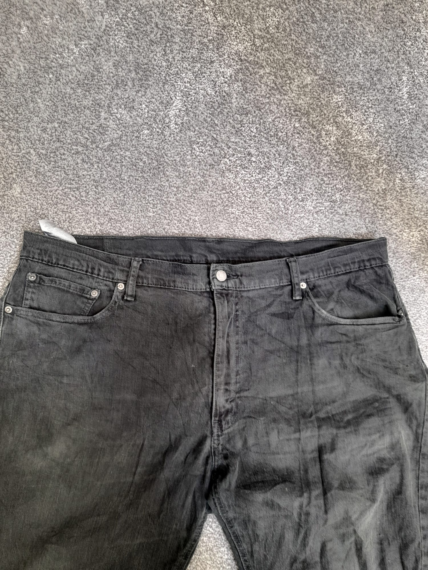 Levi's Black Slim Straight Red Tab Jeans 40" image 3