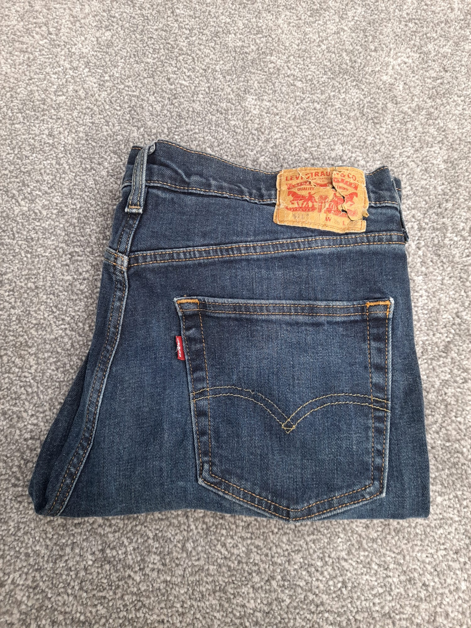Levis Blue Relaxed Fit Denim Red tab Jeans 36" image 3