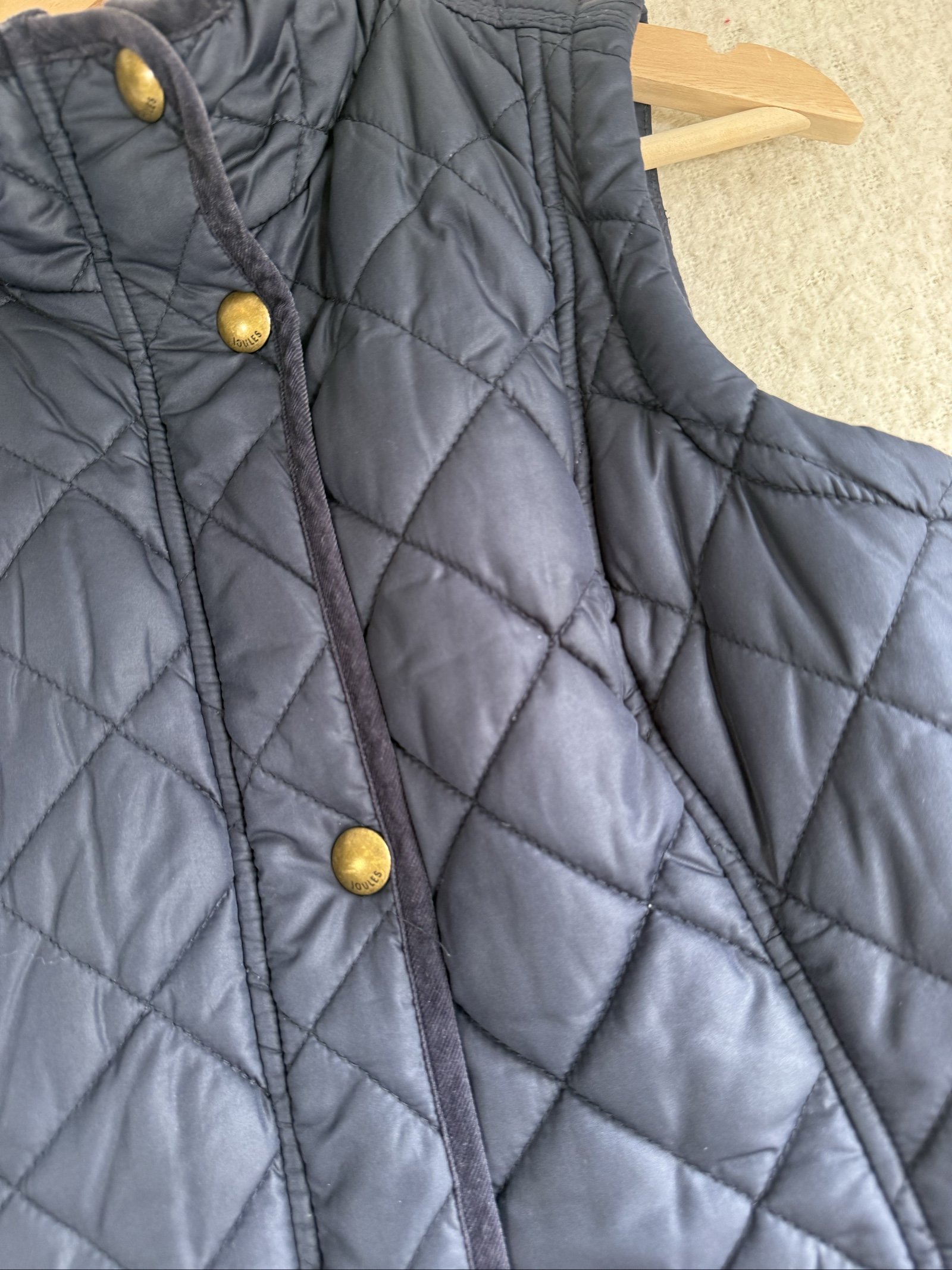 Joules Navy Quilted Sleeveless Gilet UK 10 Quilted Puffer Vest Outerwear image 2