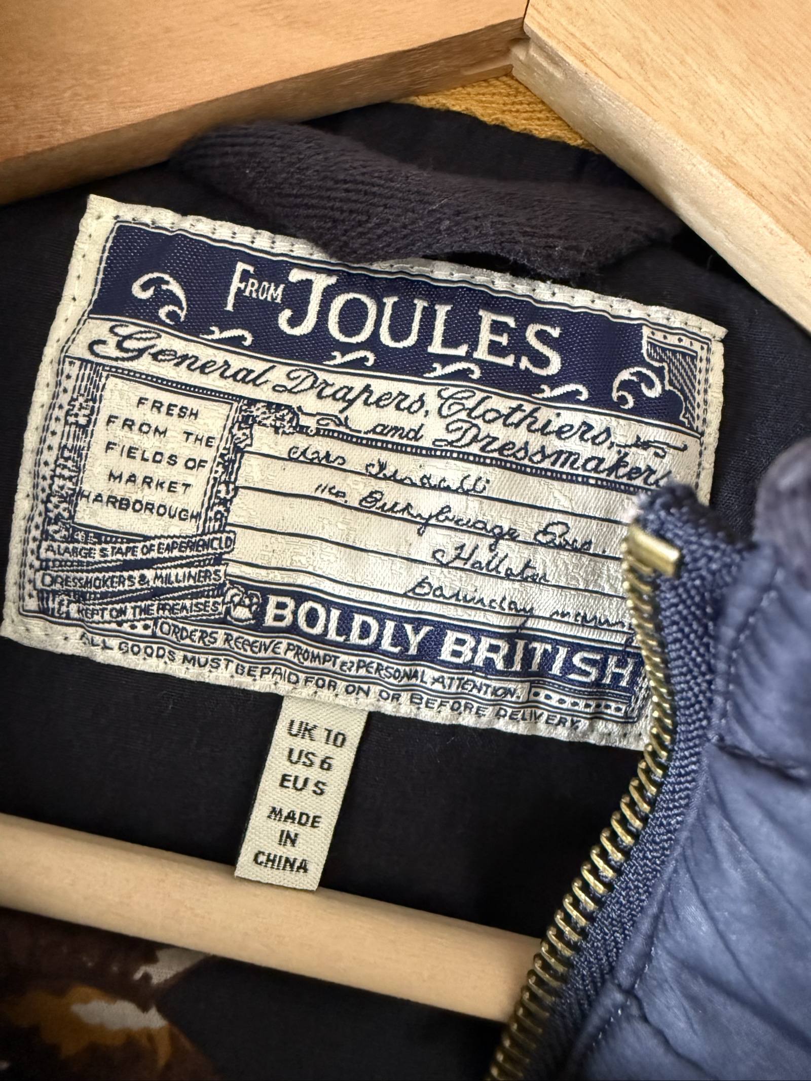 Joules Navy Quilted Sleeveless Gilet UK 10 Quilted Puffer Vest Outerwear image 3