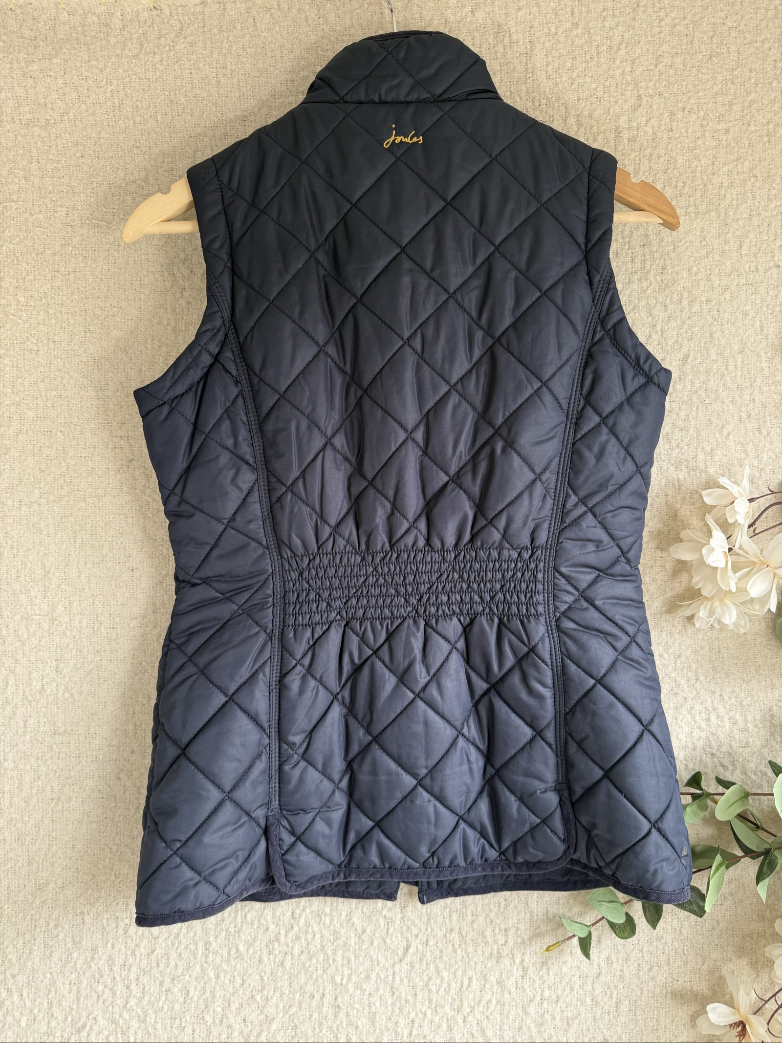 Joules Navy Quilted Sleeveless Gilet UK 10 Quilted Puffer Vest Outerwear image 5