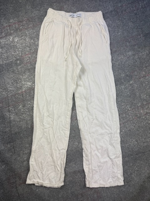 Bershka White Casual Trousers XS