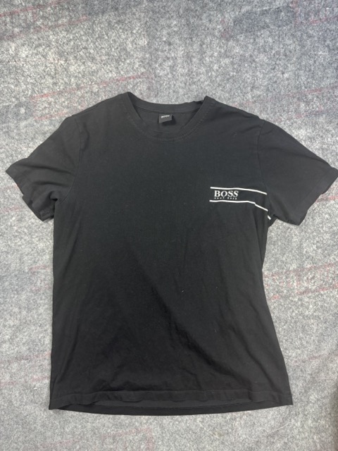 Boss Black Logo Print T Shirt Large
