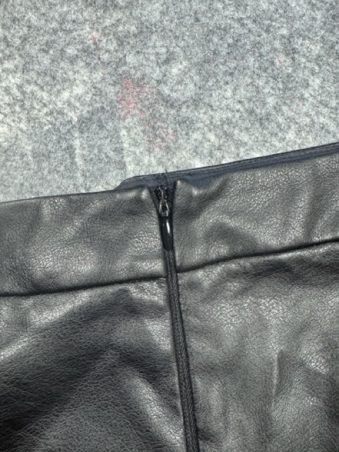 River Island Black Faux Leather Wrap Shorts UK 10 image 7