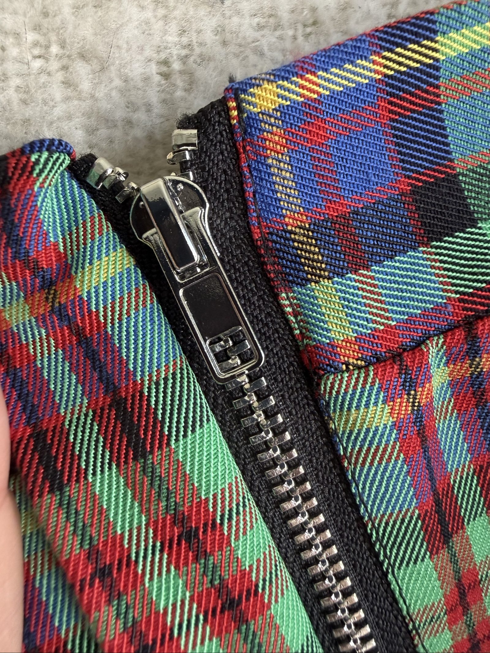 The Ragged Priest Green & Blue Tartan Crop Top UK Medium Trendy Buckle Detail image 6