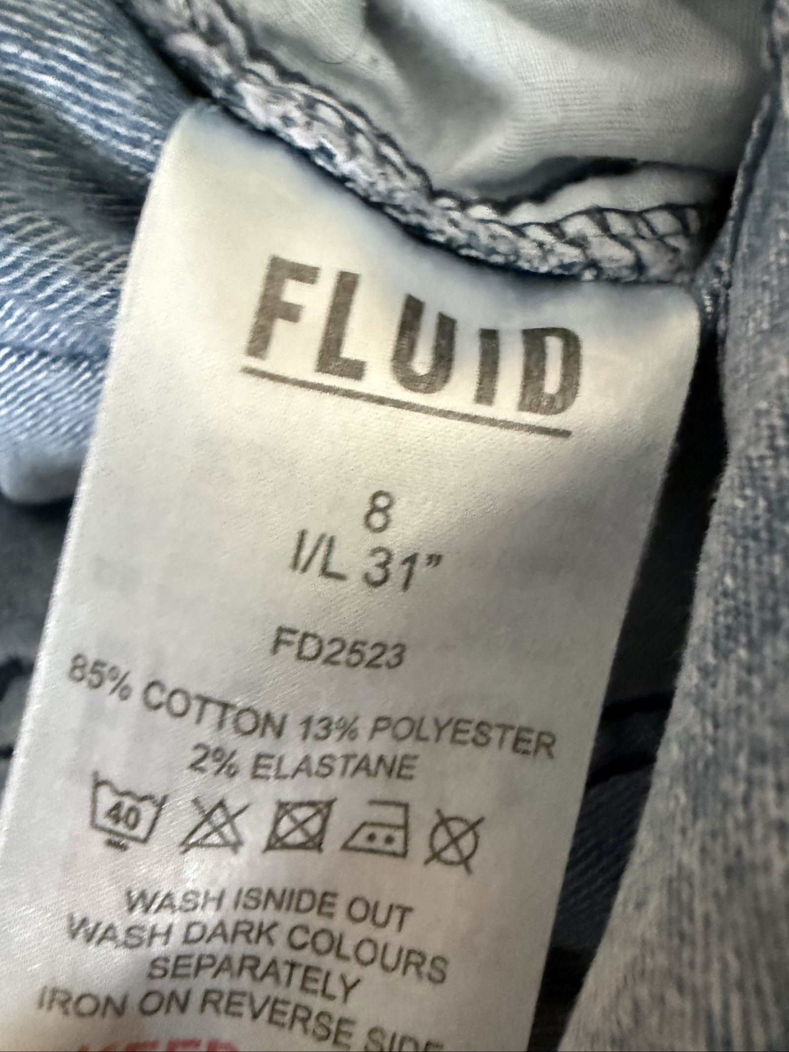Fluid Blue Ripped Skinny Jeans UK 10 Stylish Distressed Denim Trousers image 6