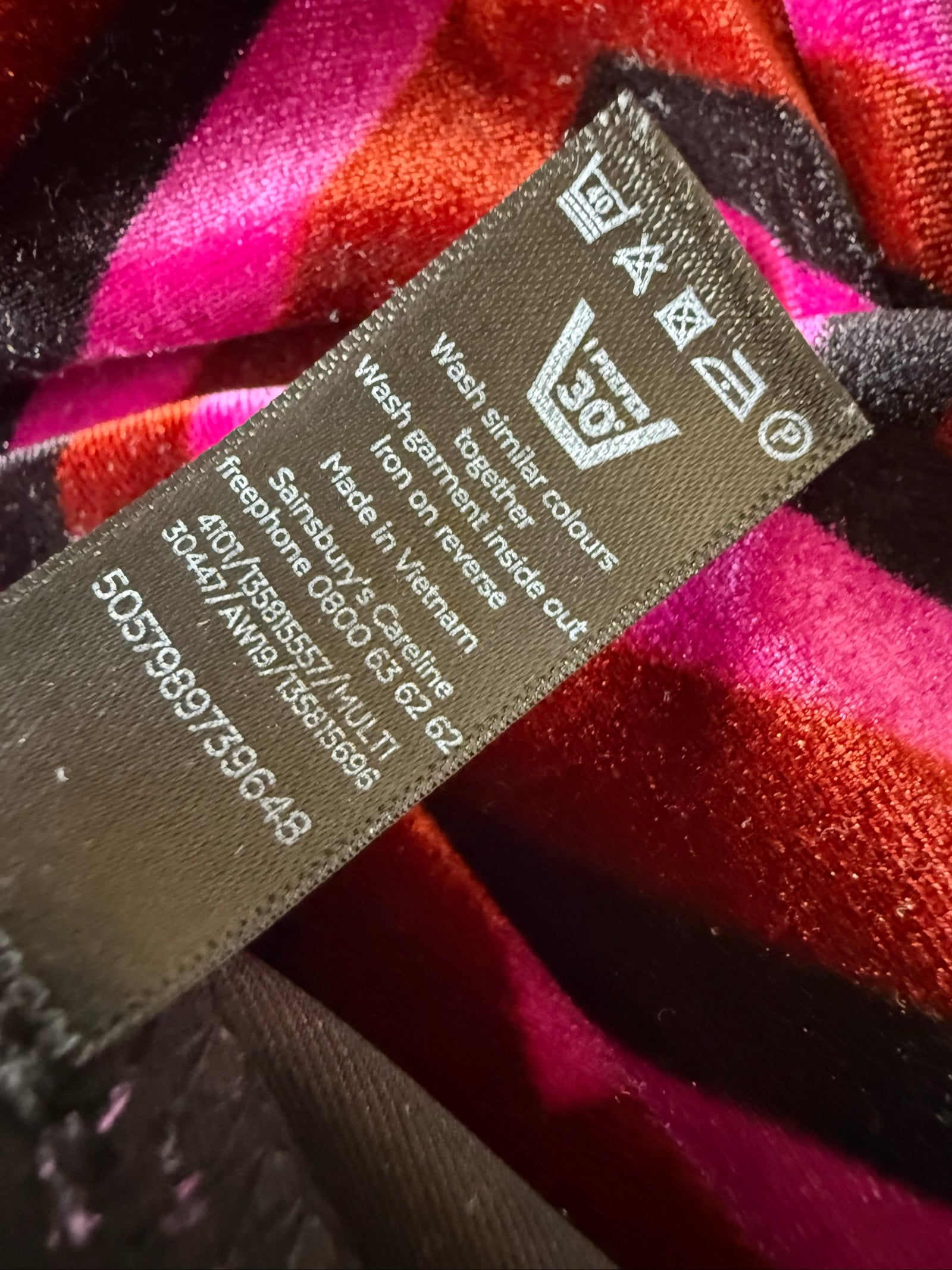 Tu Woman Pink & Brown Chevron Velvet Pencil Skirt UK 12 Classic Stylish image 5