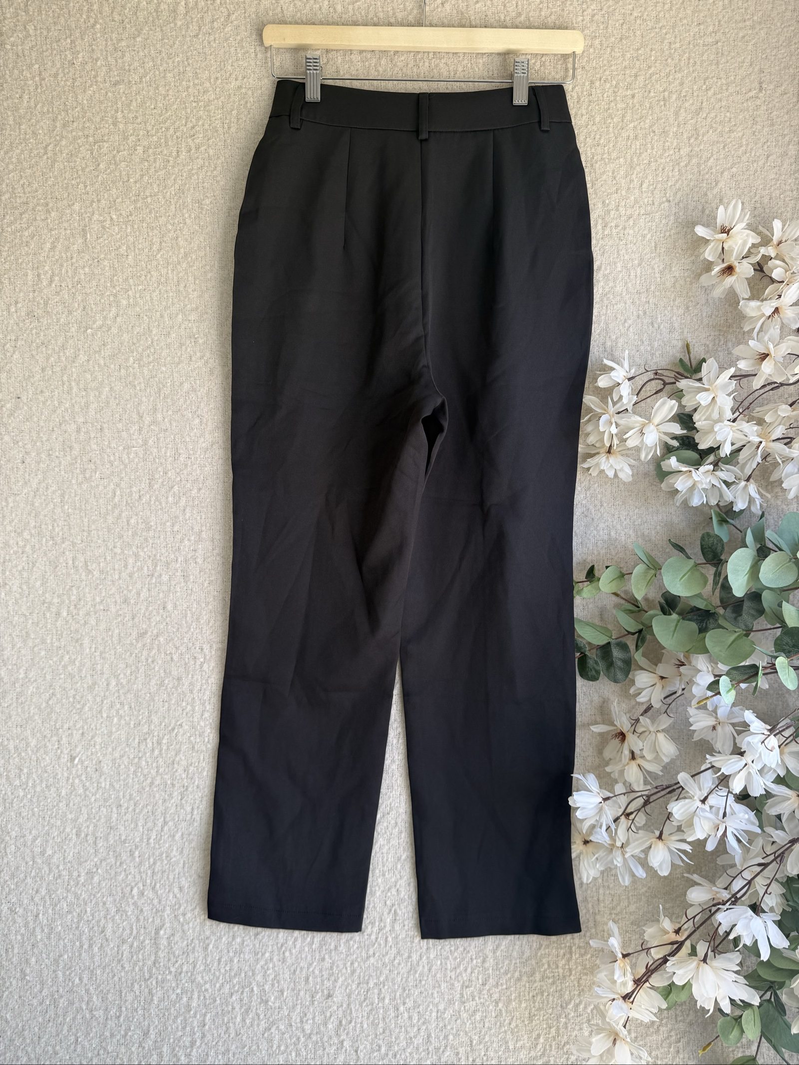Black Slim Fit Stretch Trousers Women's Size Small Classic Elegant Workwear image 5