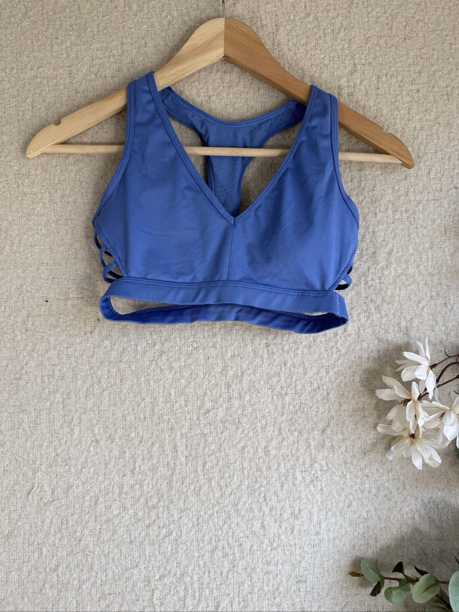 Victoria Sport Blue Sports Bra XS Lightweight Supportive Activewear Crop Top