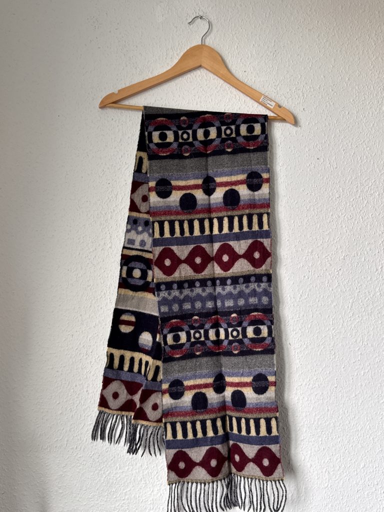 Unbranded Multi Colour Patterned Wool Scarf One Size 2914