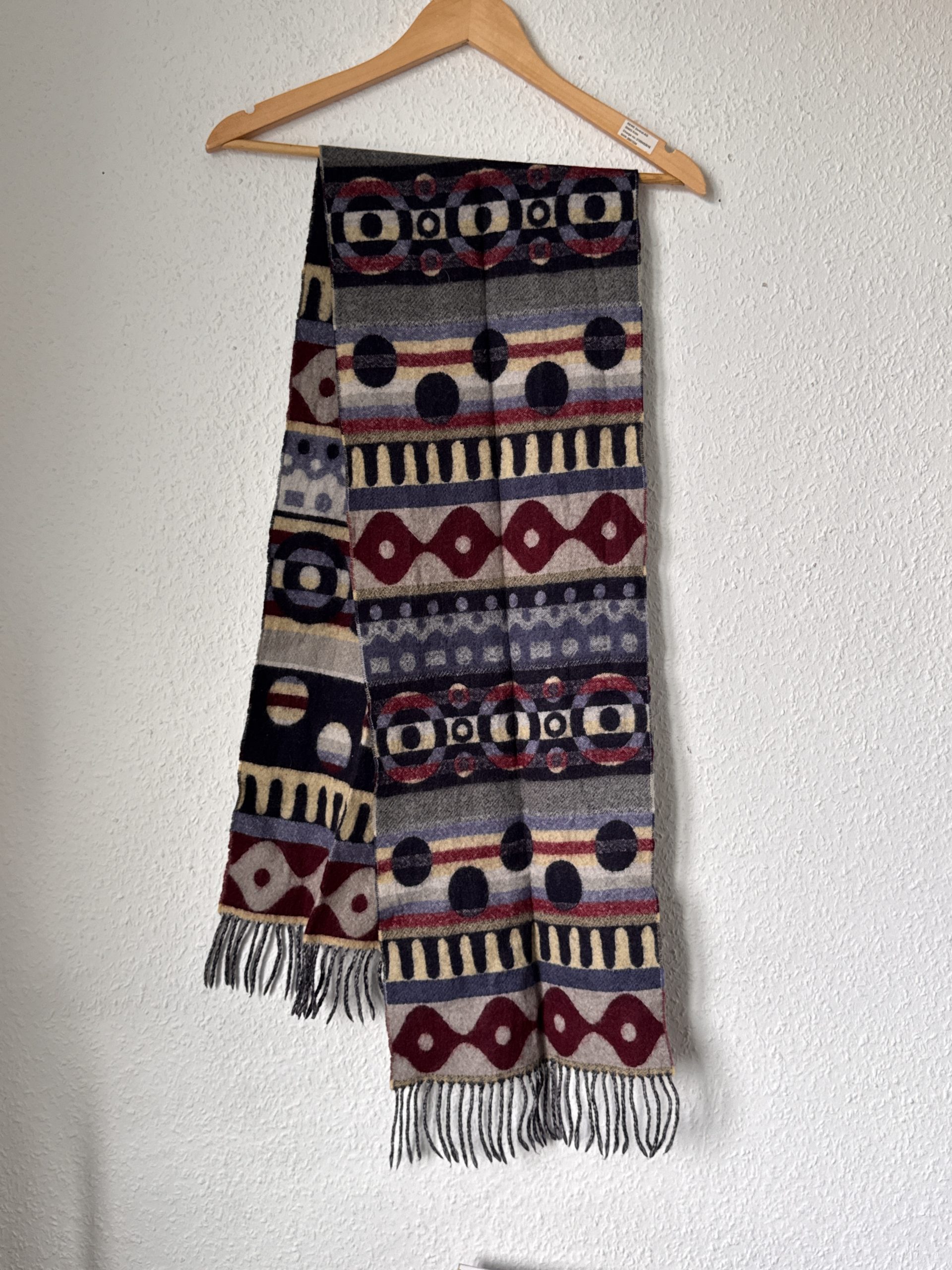 Unbranded Multi Colour Patterned Wool Scarf One Size 2914 image 2