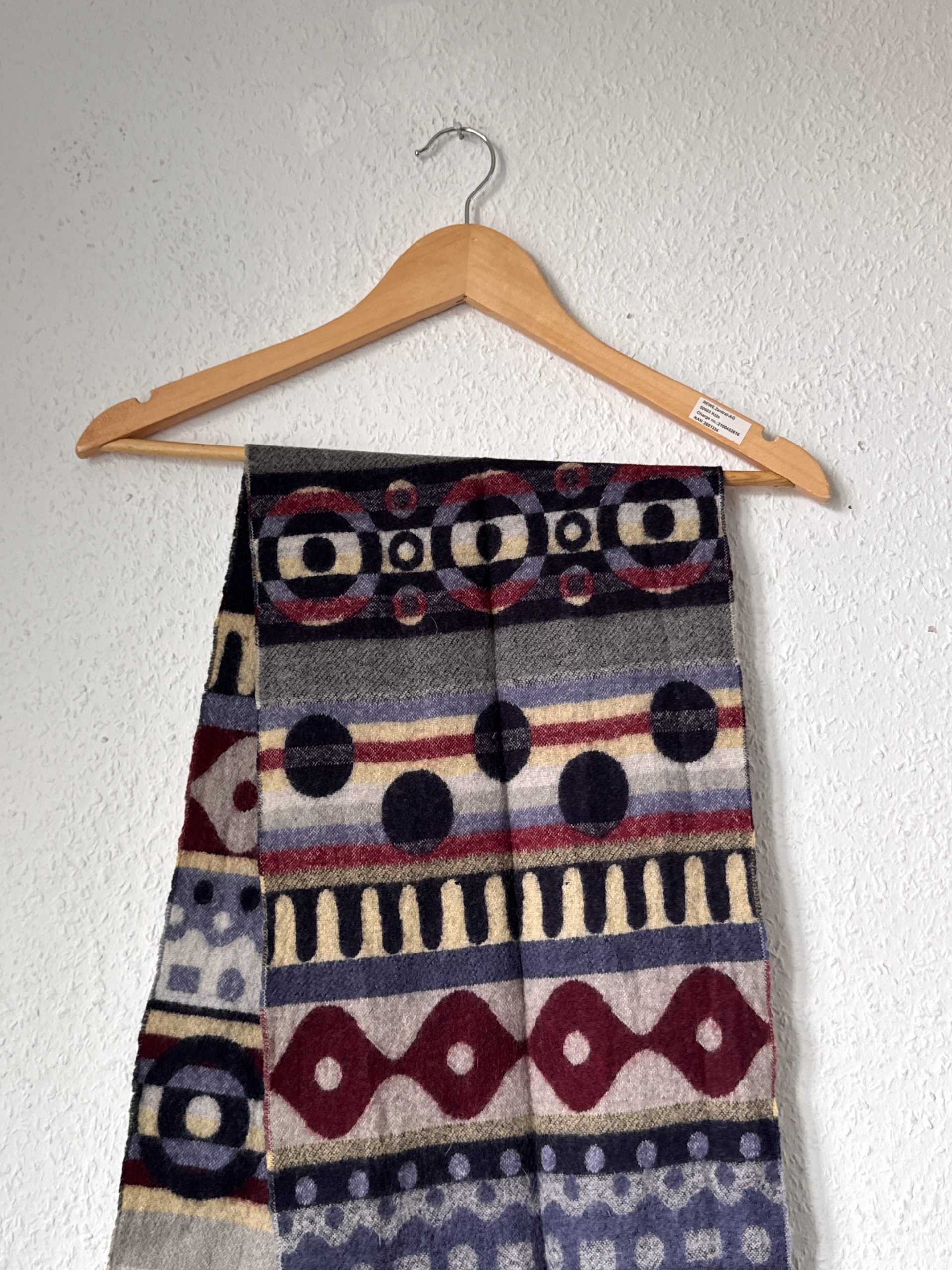 Unbranded Multi Colour Patterned Wool Scarf One Size 2914 image 3
