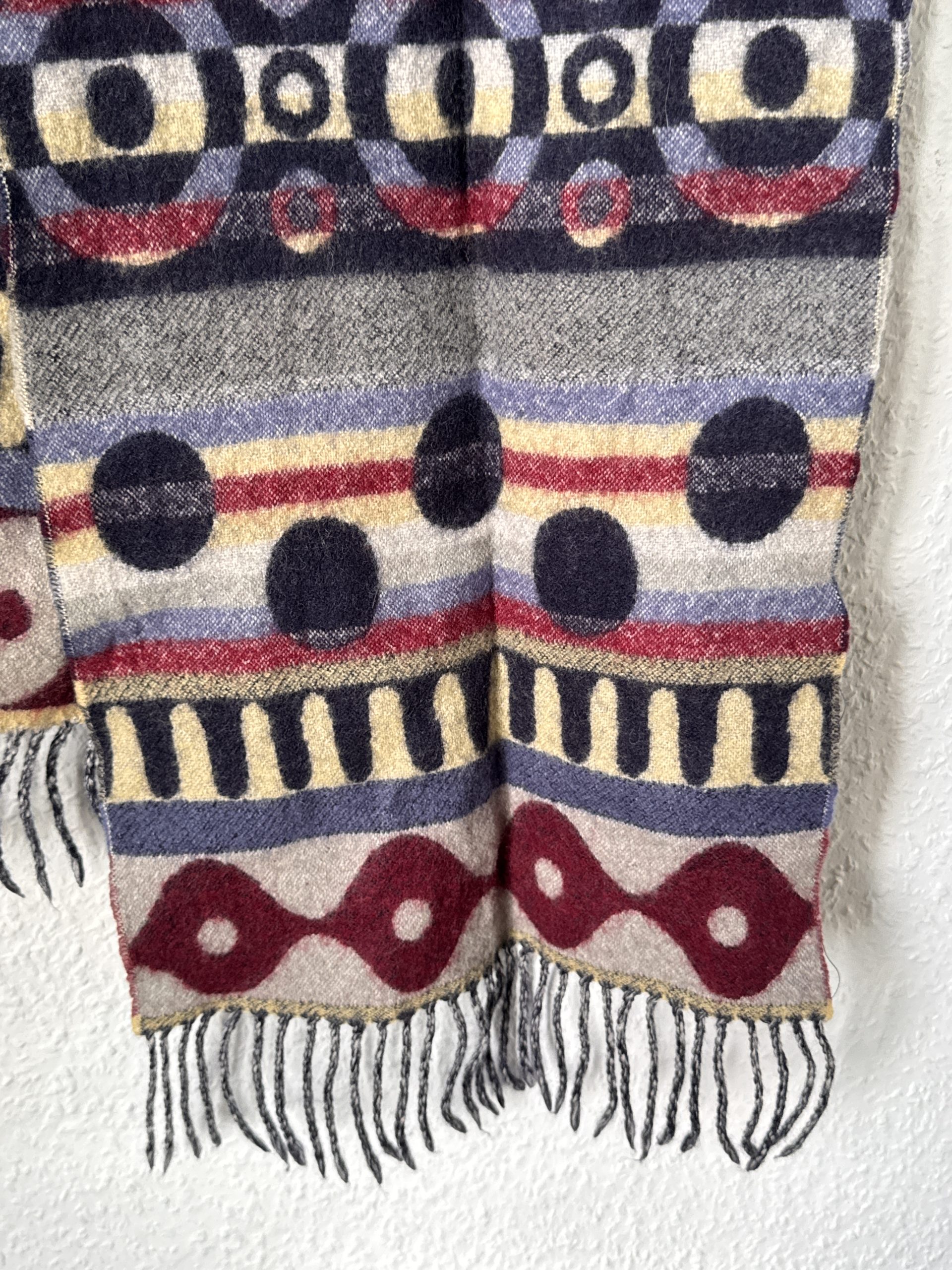 Unbranded Multi Colour Patterned Wool Scarf One Size 2914 image 4