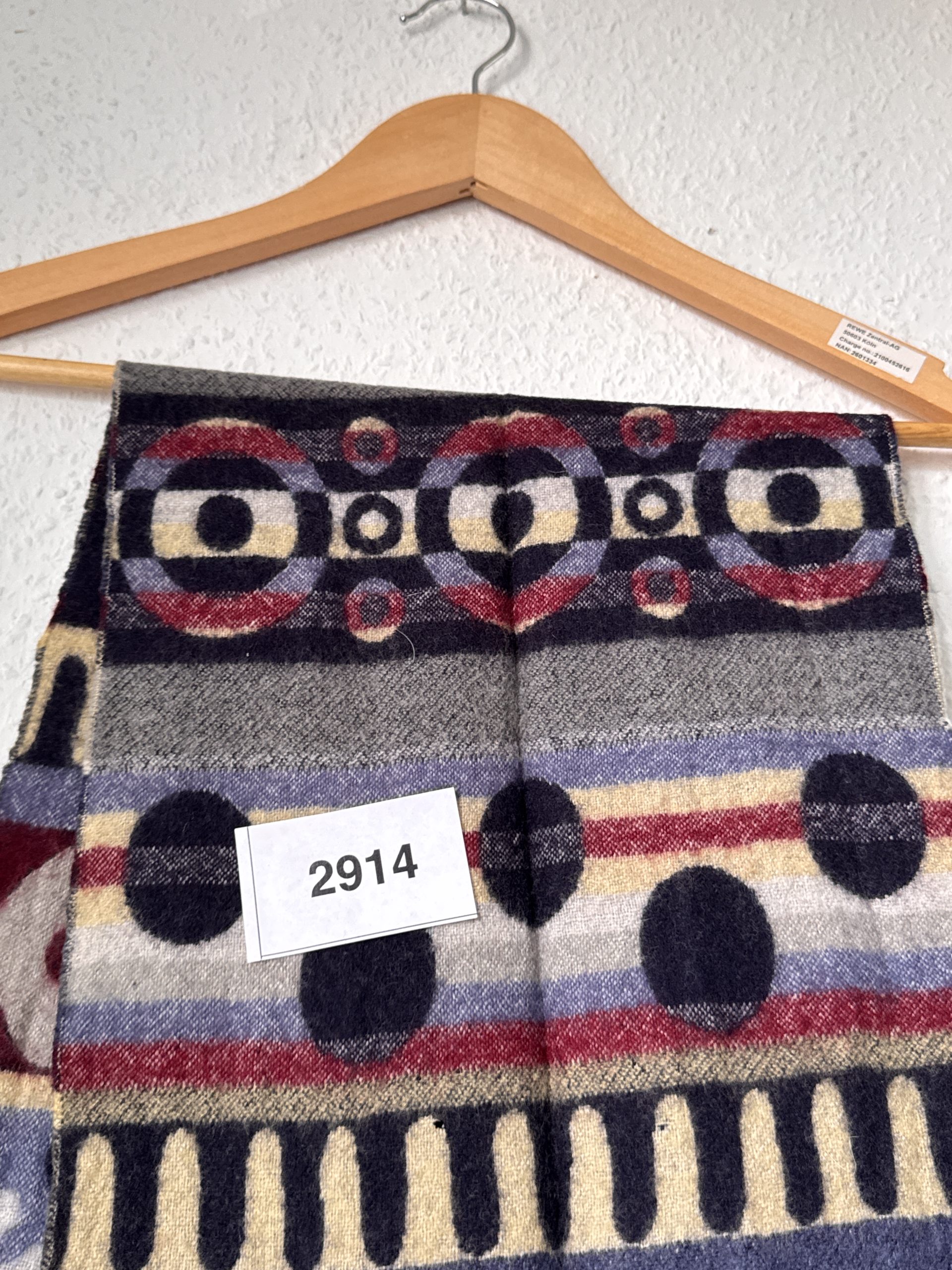Unbranded Multi Colour Patterned Wool Scarf One Size 2914 image 7