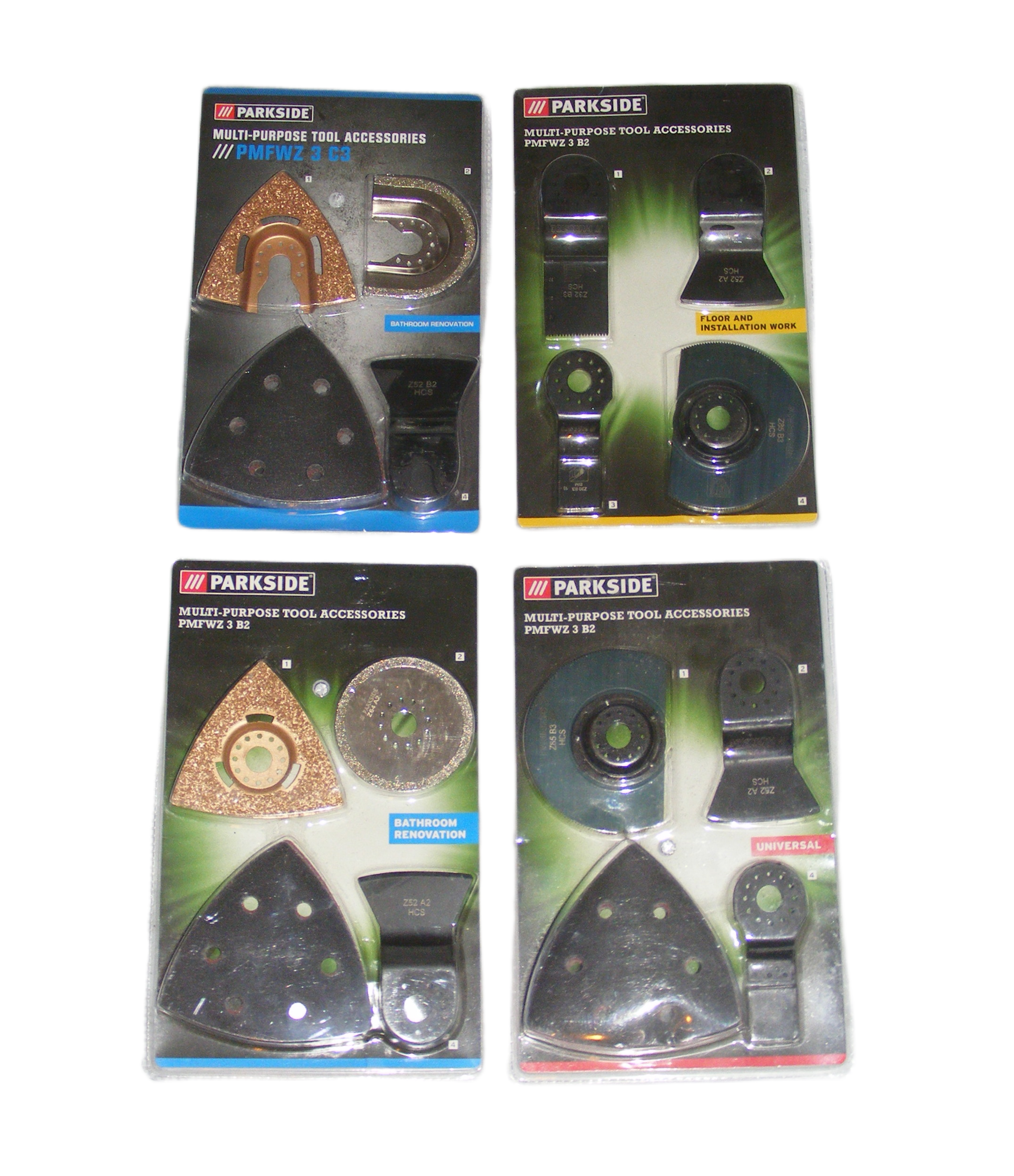 Parkside Multi-Purpose Tool Accessories Set 4-Pack