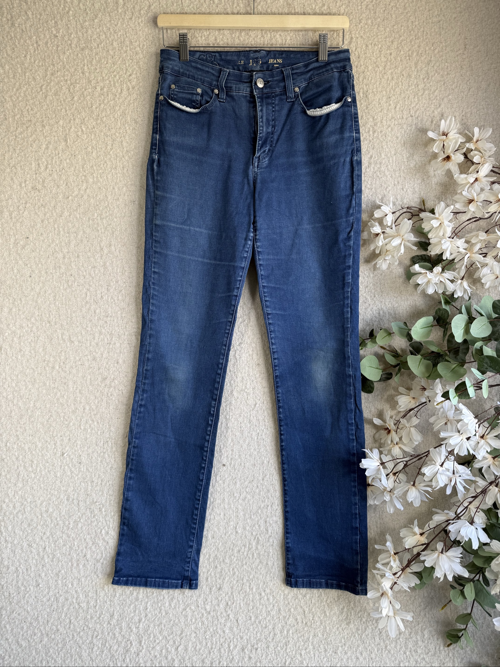 Jonny Q Dark Blue Skinny Denim Jeans UK 12 Stylish Casual Slim Fit