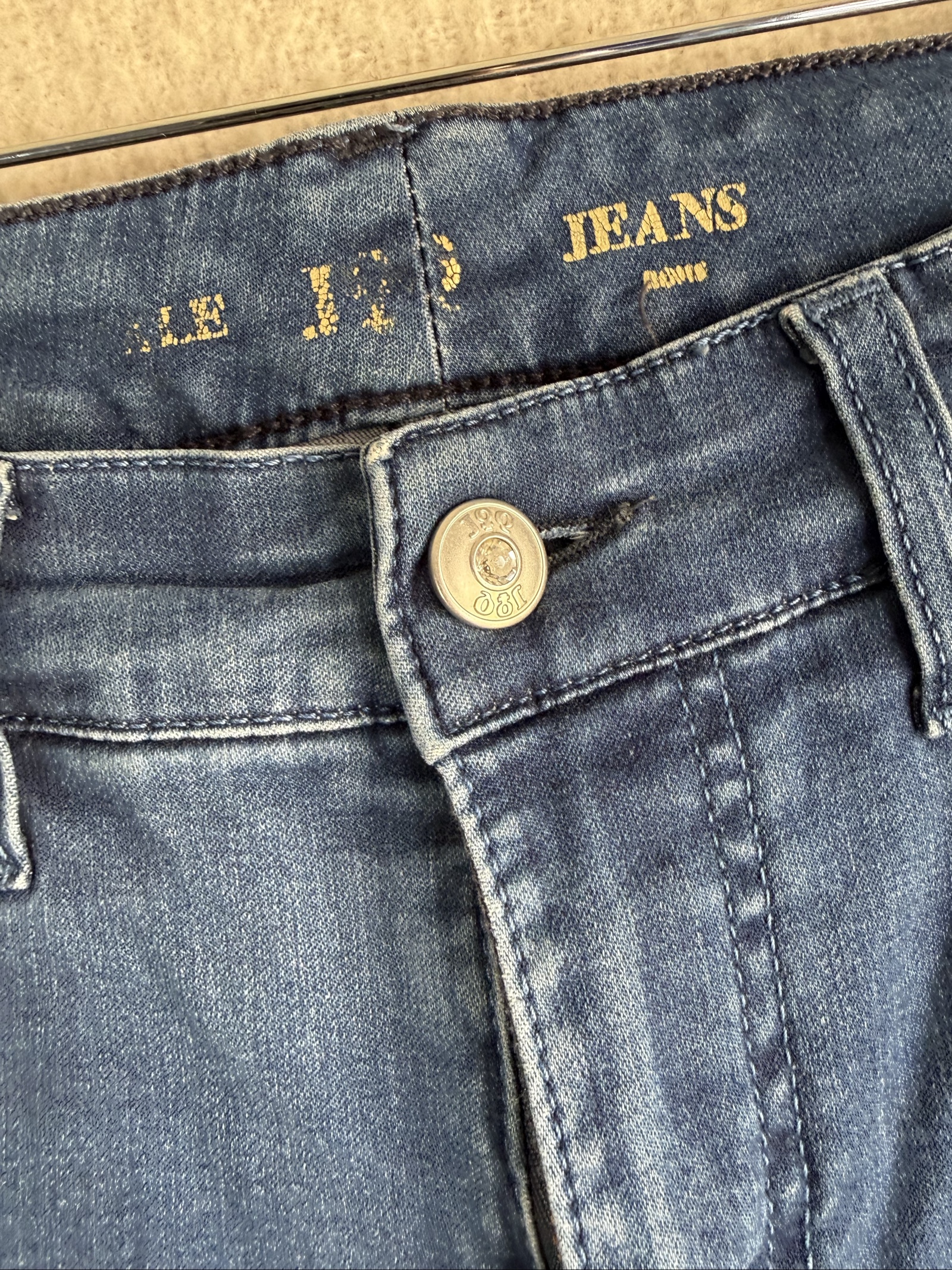 Jonny Q Dark Blue Skinny Denim Jeans UK 12 Stylish Casual Slim Fit image 3