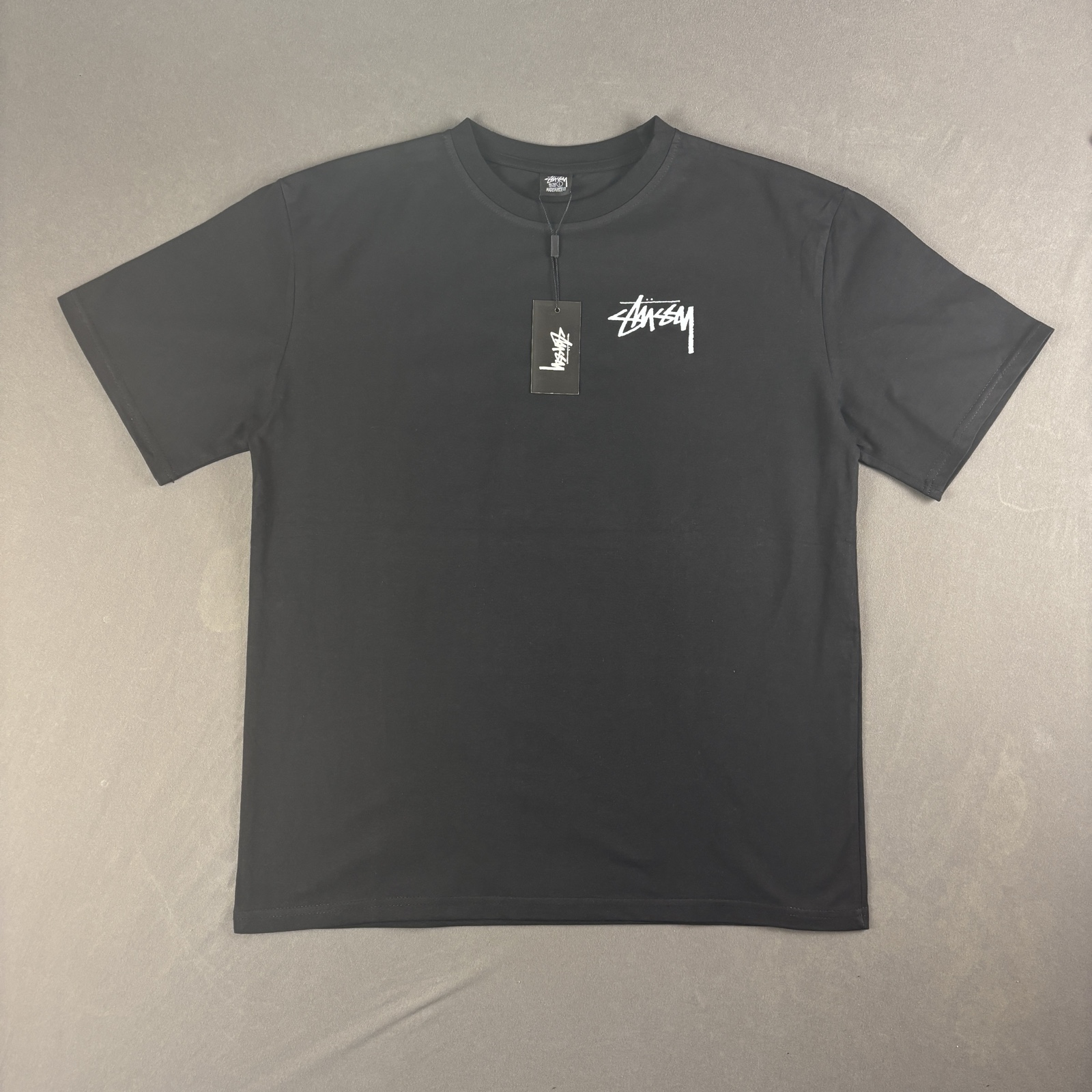 Stüssy Black T-Shirt L Front & Back Print