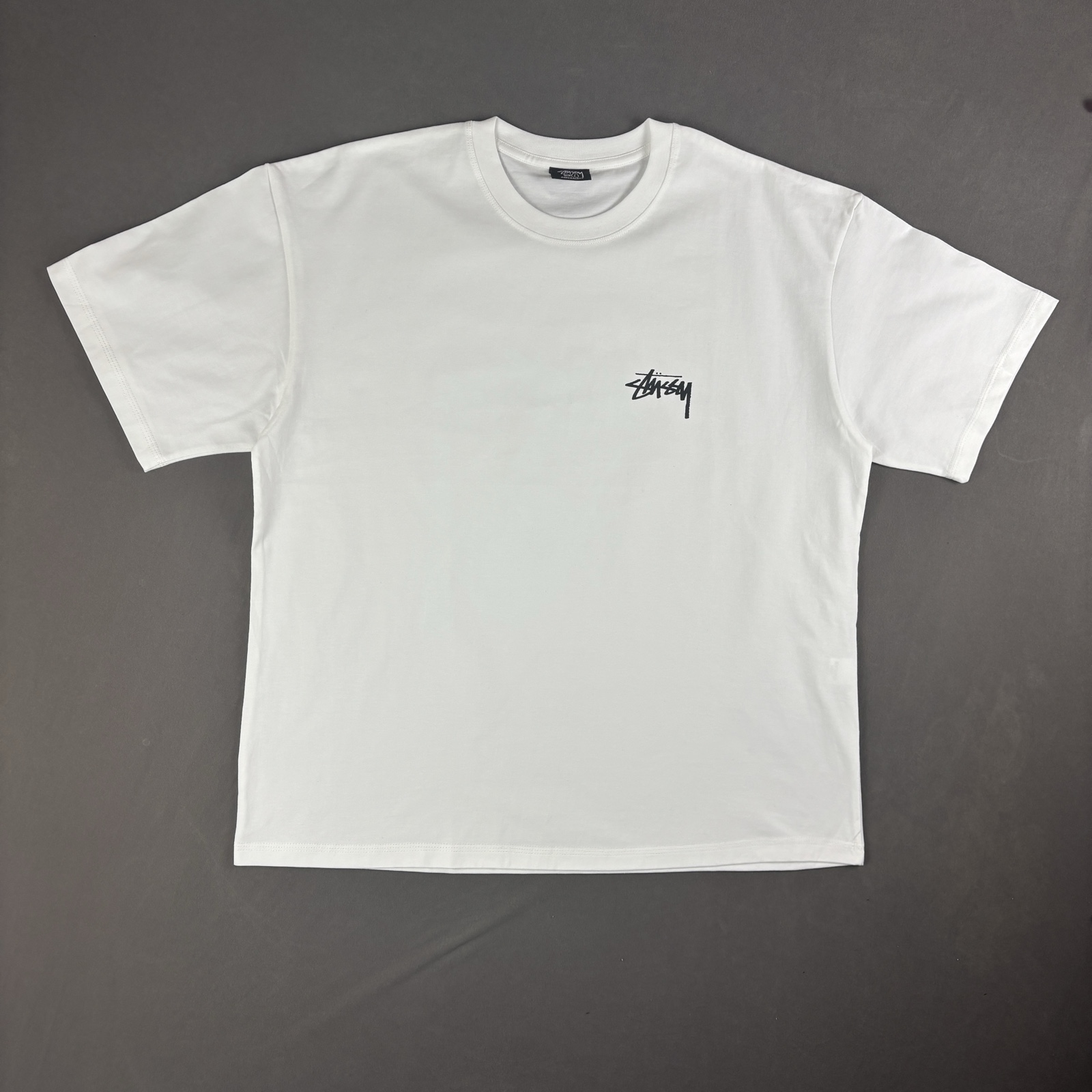Stussy White Spider Print T-Shirt Large