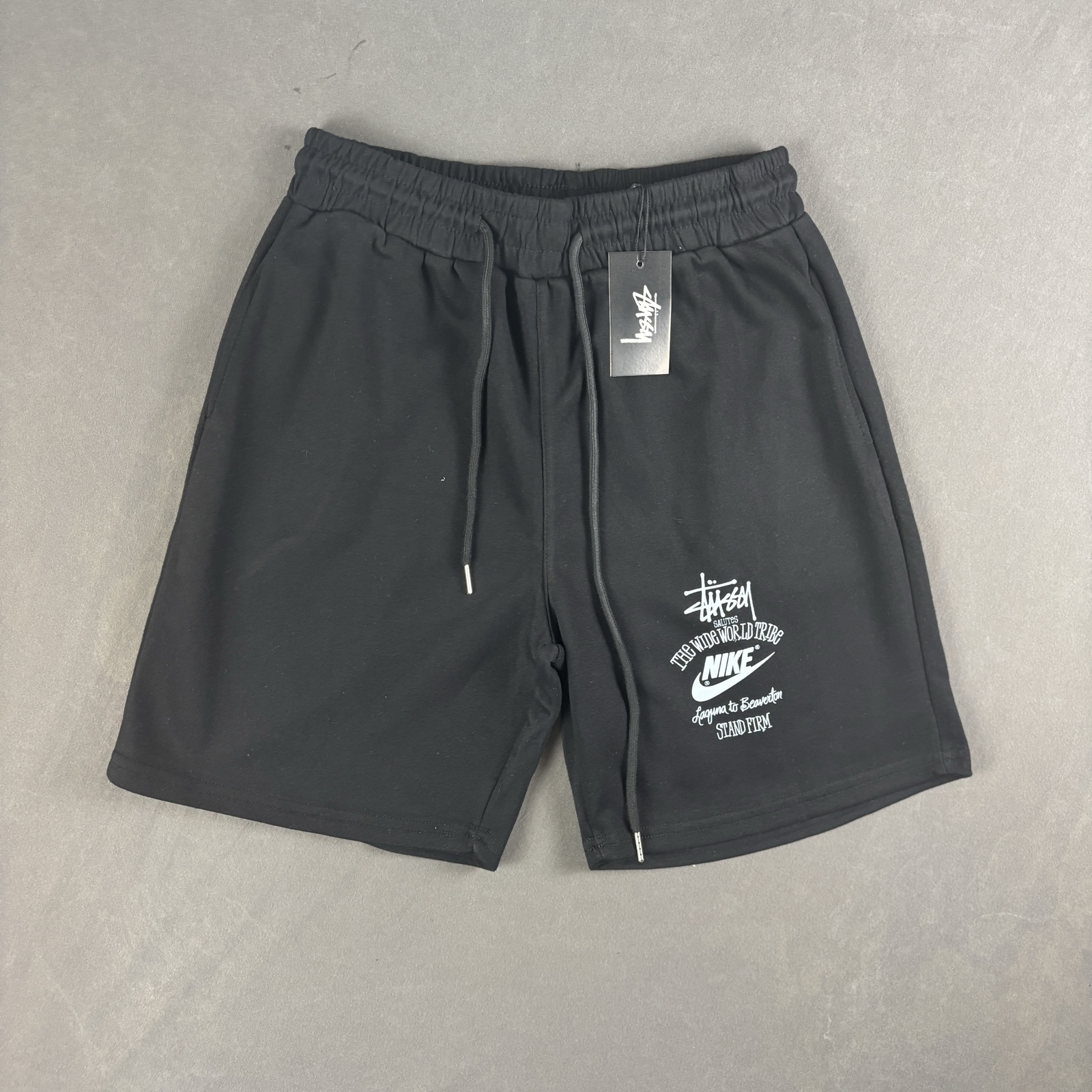 Stussy Black Nike Logo Sweatshorts Large Casual