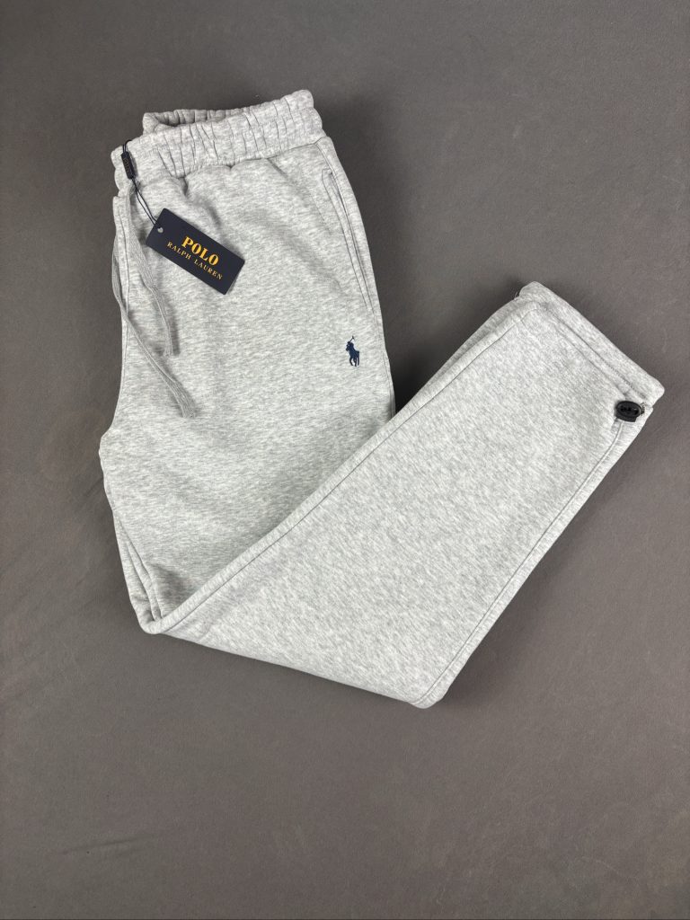 Polo Ralph Lauren Hellgrau Open Leg Jogger Jogginghose L Baumwolle