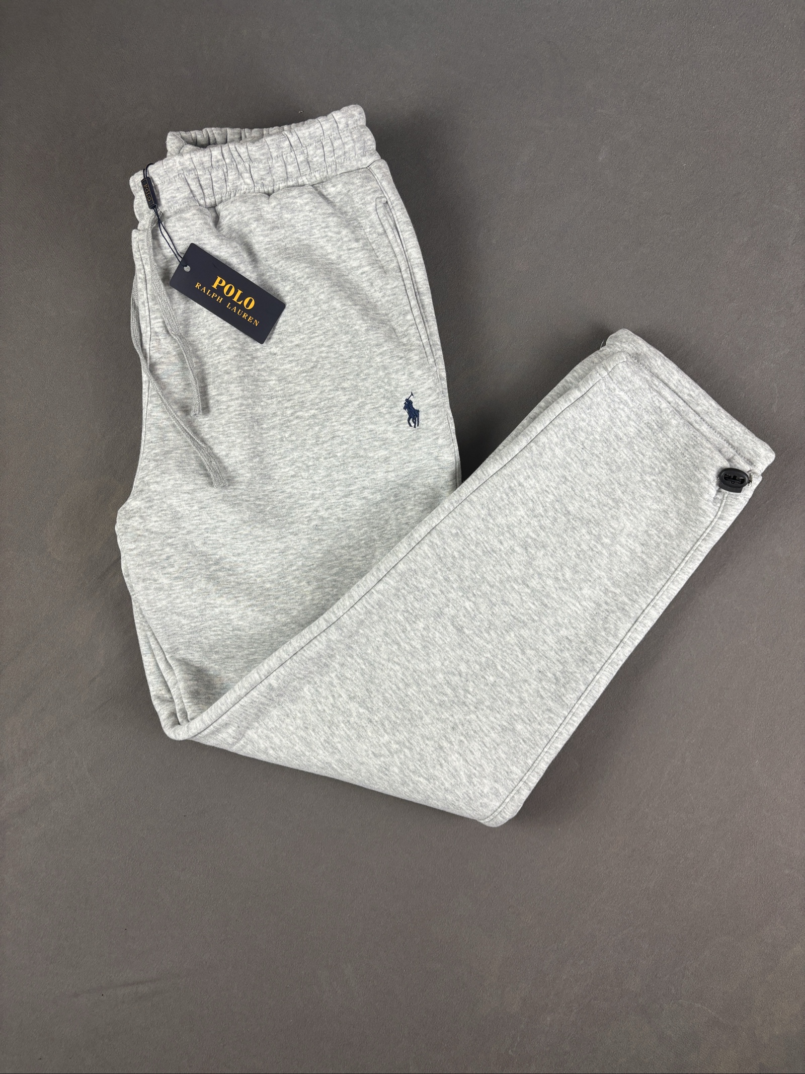 Polo Ralph Lauren Hellgrau Open Leg Jogger Jogginghose L Baumwolle
