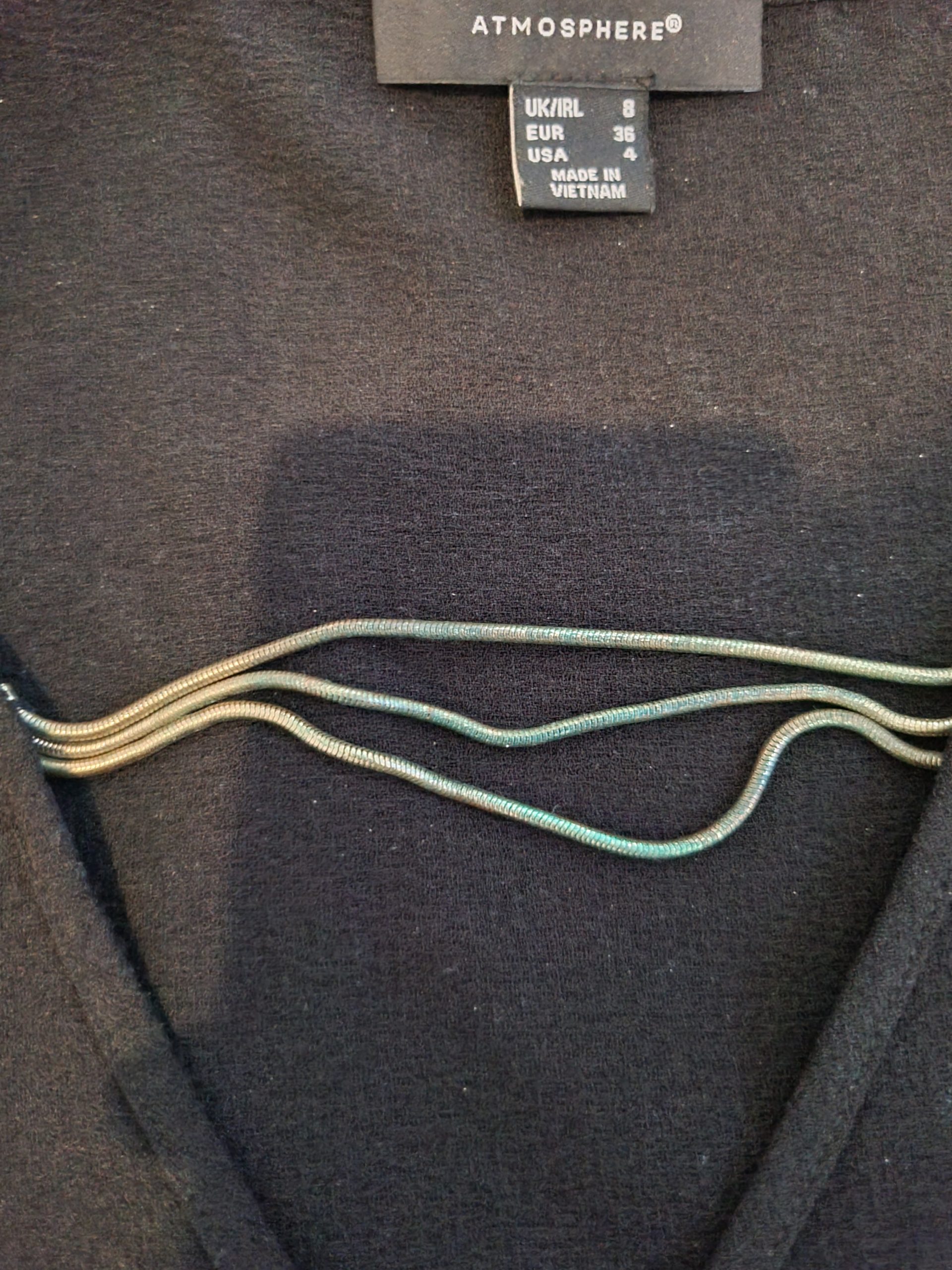 Primark and Atmosphere green blue and black sleevless tops UK 8 - 10 image 7