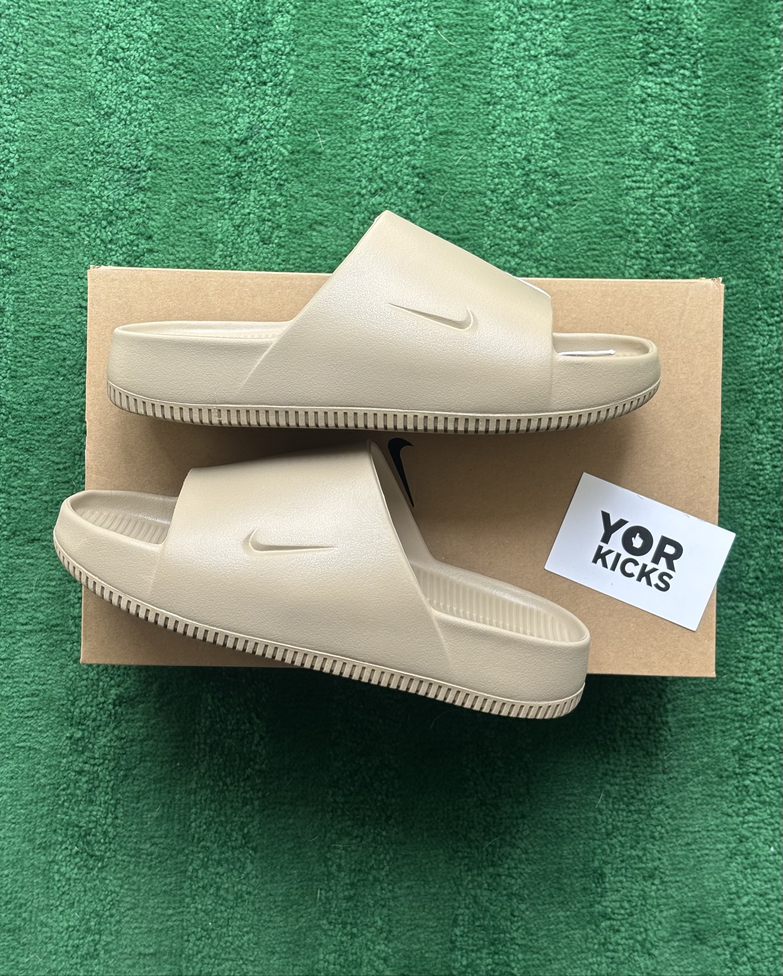 UK 7 Nike Calm Slide | Khaki FD4116-201 | New