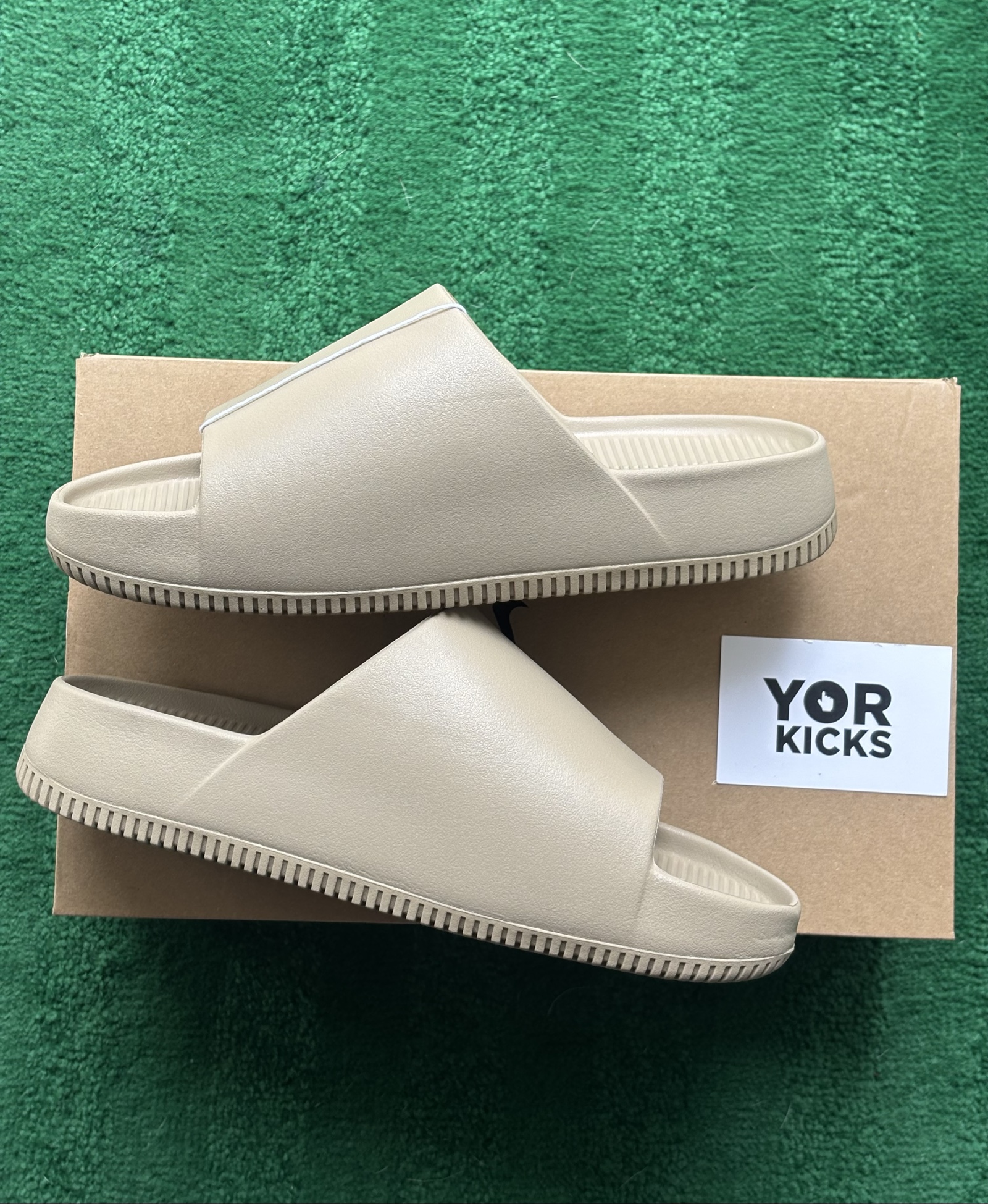 UK 7 Nike Calm Slide | Khaki FD4116-201 | New image 2