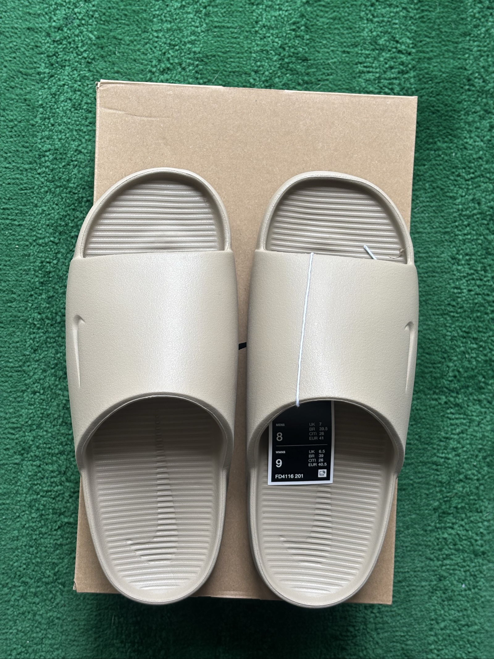 UK 7 Nike Calm Slide | Khaki FD4116-201 | New image 4