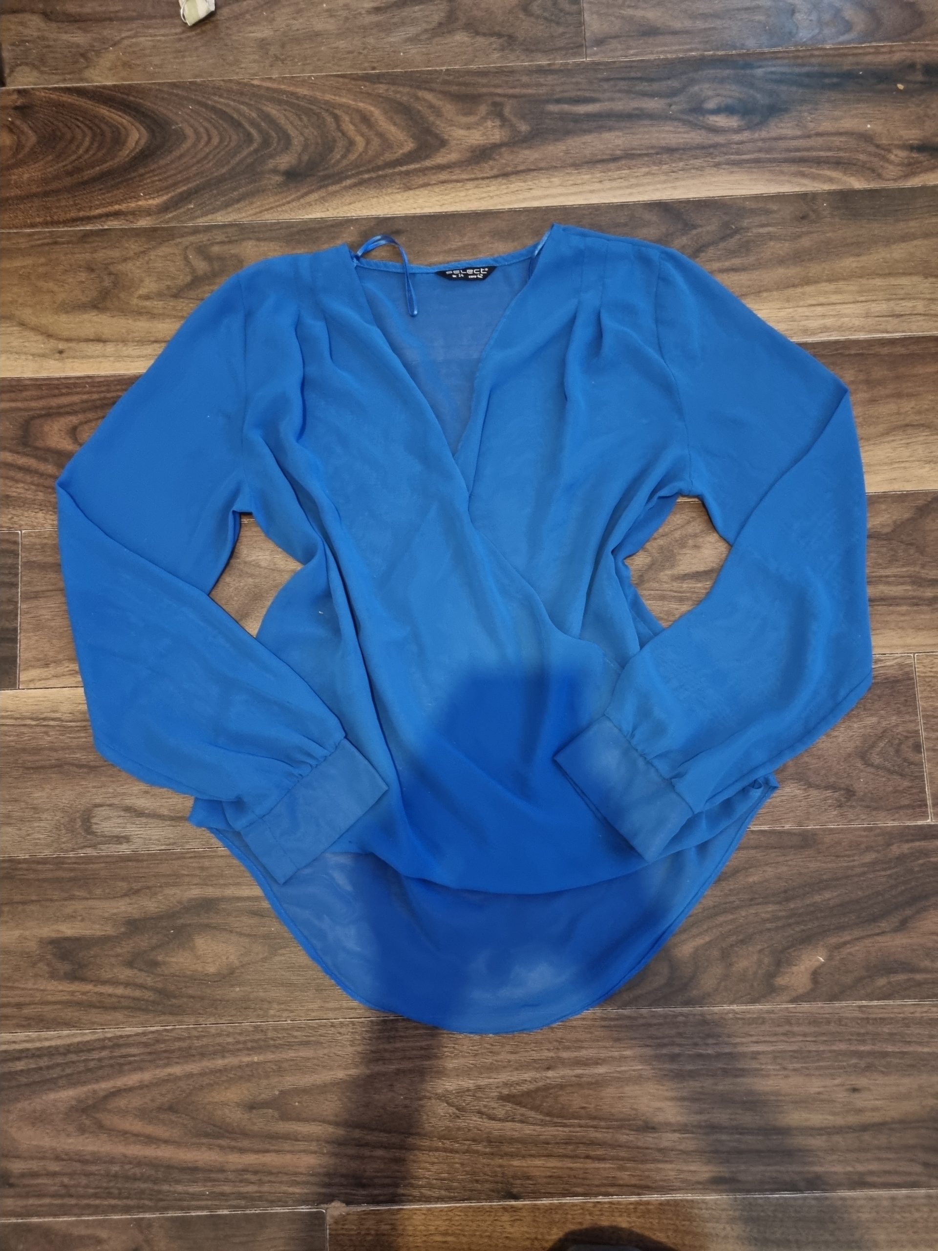 Select Blue Sheer Chiffon Blouse UK 14