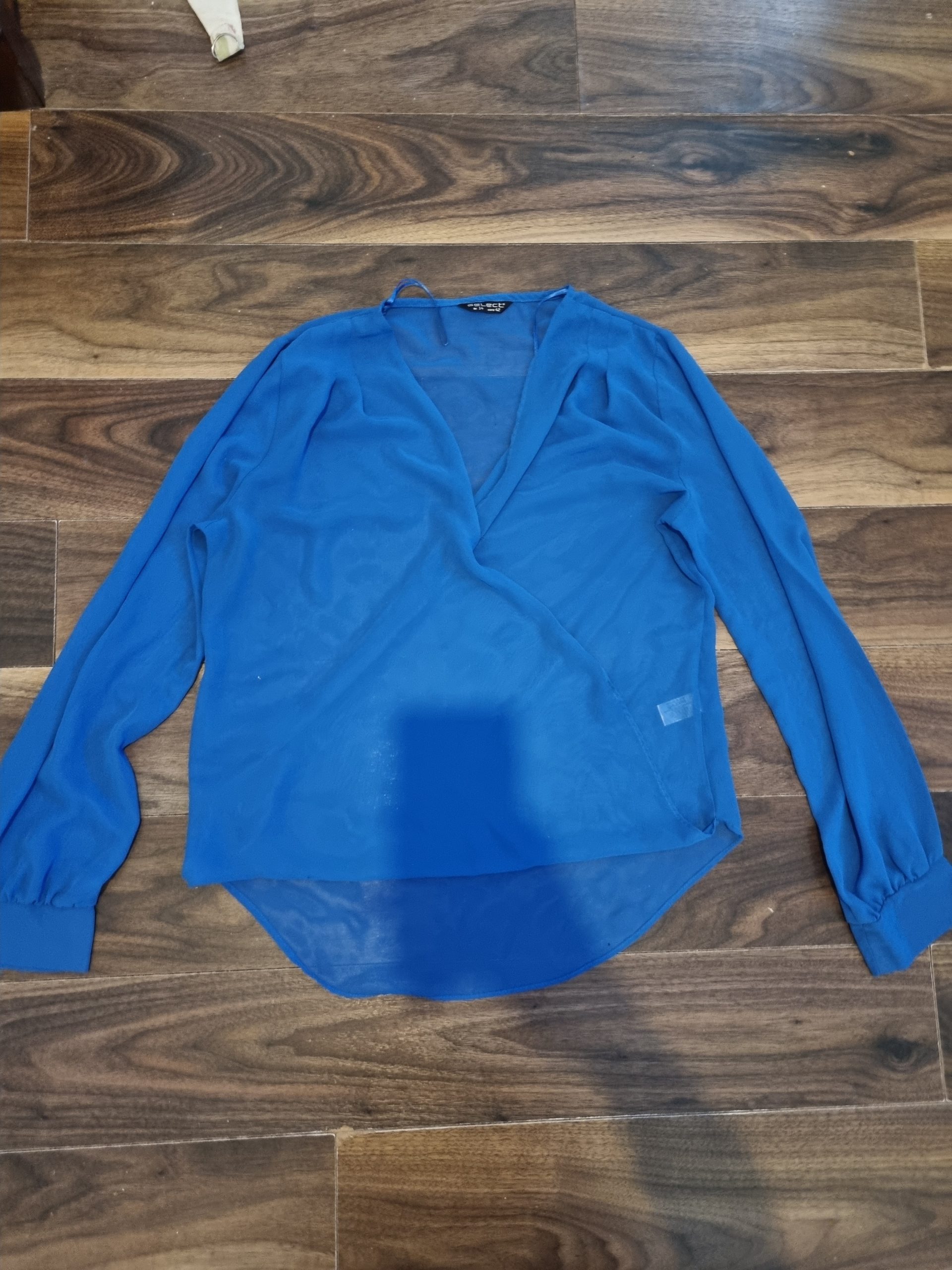 Select Blue Sheer Chiffon Blouse UK 14 image 2