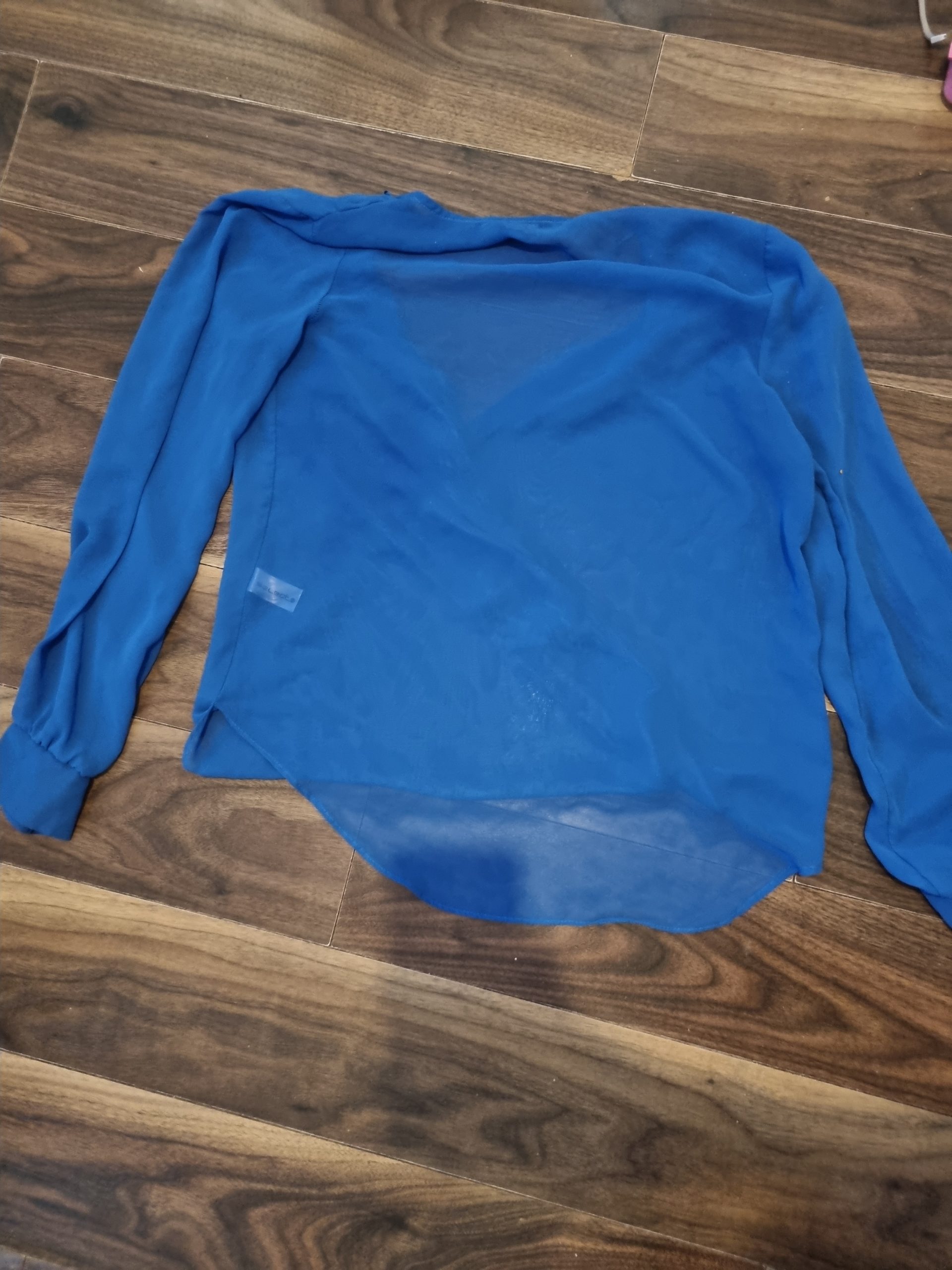 Select Blue Sheer Chiffon Blouse UK 14 image 4