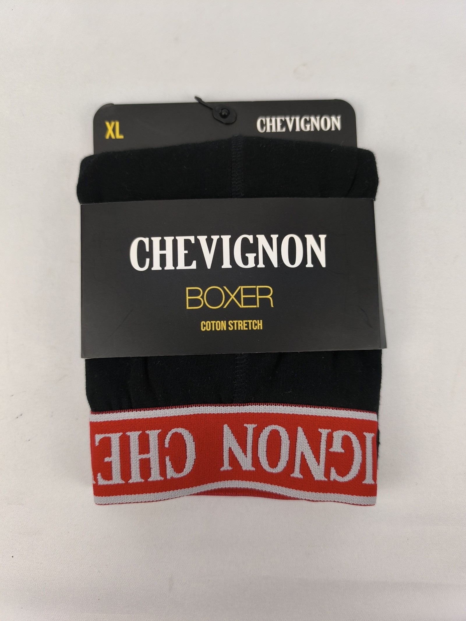 Chevignon Black & Red Boxer Shorts XL Cotton Stretch image 2