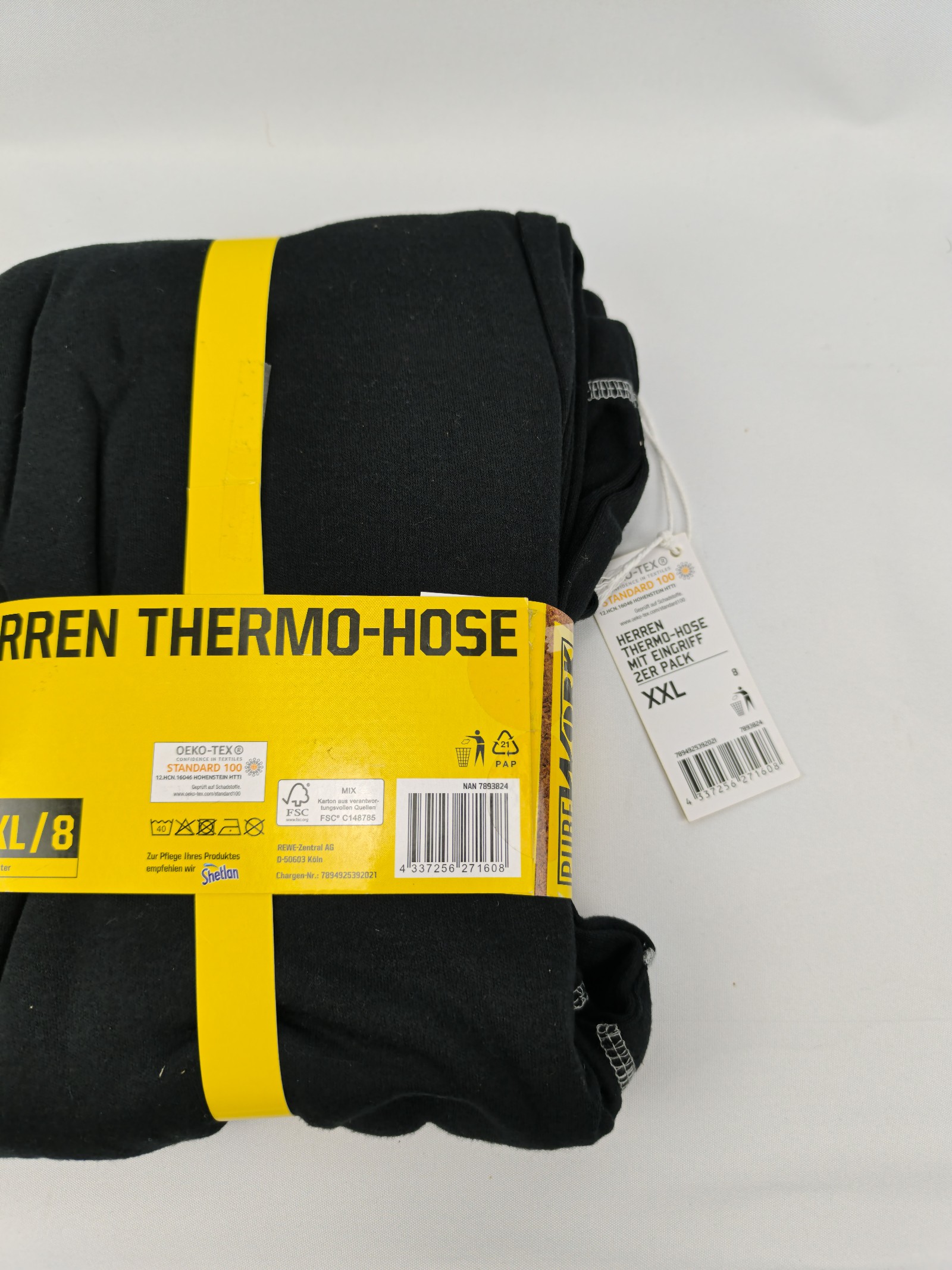 Pure Work Herren Thermounterwäsche XXL Schwarz Grau 2er-Pack Neu image 4