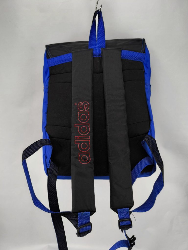 Adidas Rucksack blau schwarz mit Fronttasche, Unisex, wie neu, 30x40 cm