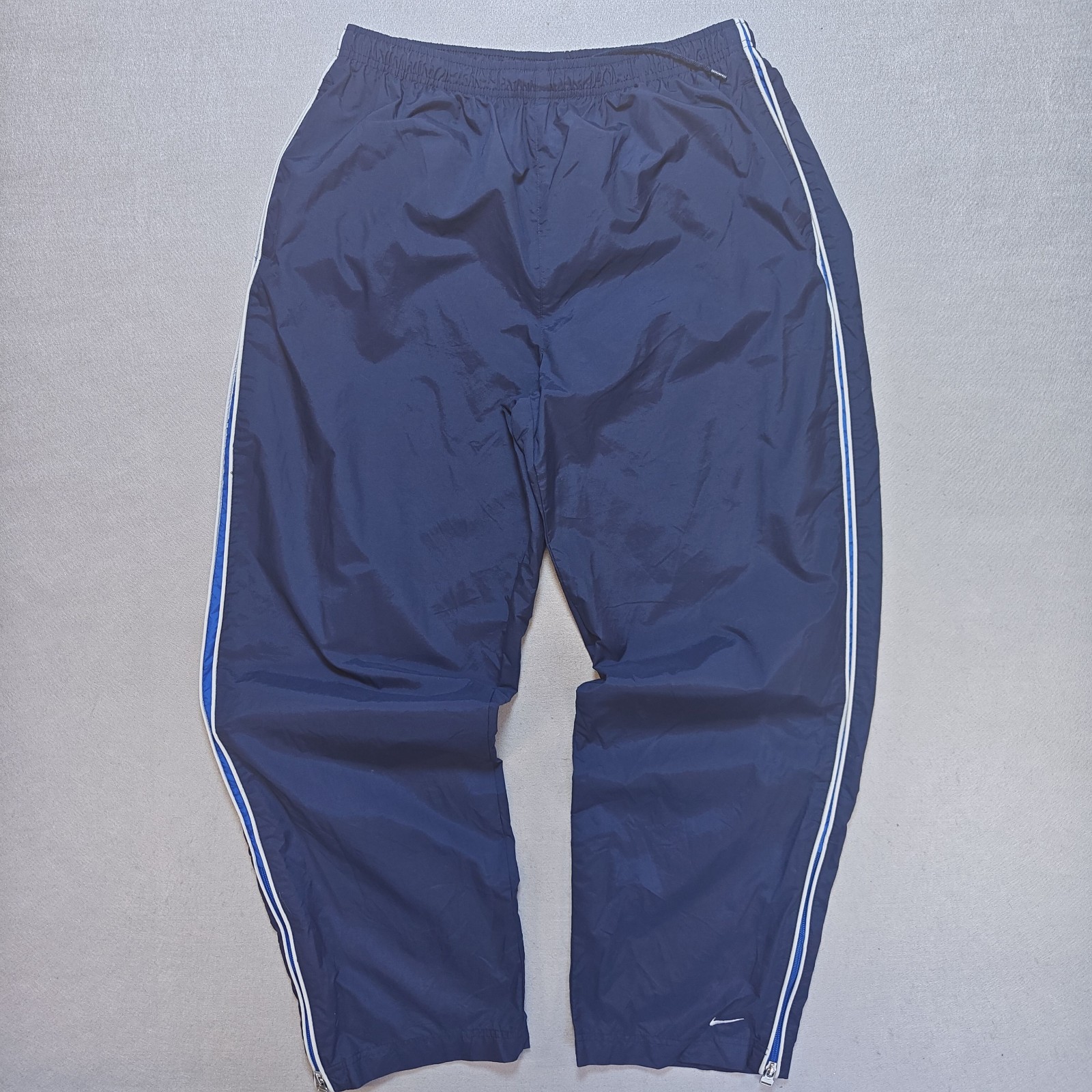 Nike Navy Track Pants Side Zip Joggers Large