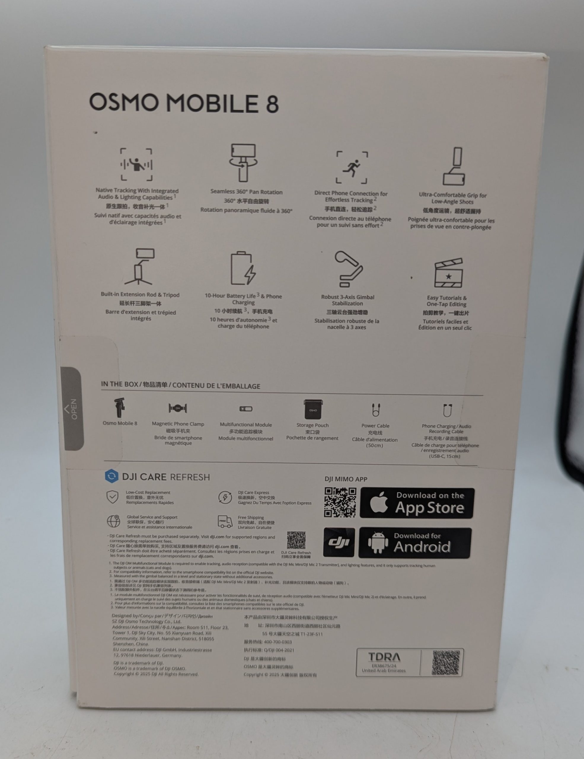 DJI Black Osmo Mobile 8 Smartphone Gimbal Stabilizer with Accessories (A Grade) image 5