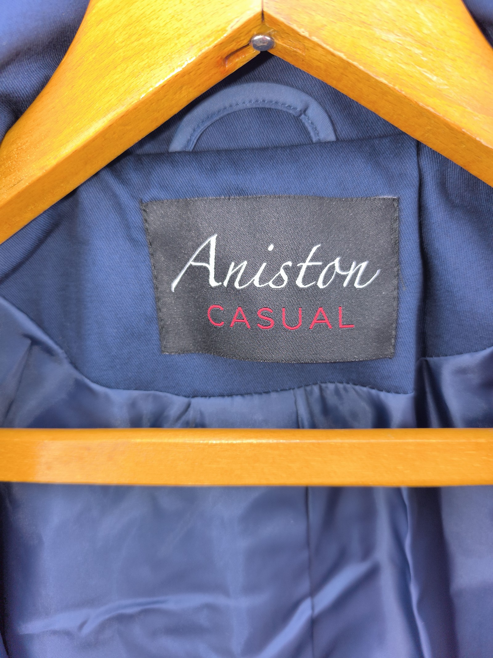 Aniston Damen Mantel M Navy Casual Baumwolle Blend Neu