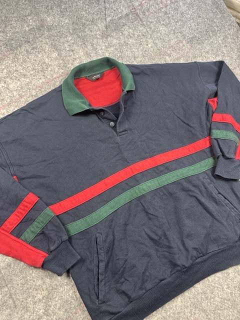 St Michael Black, Red & Green Rugby Sweatshirt Large image 2