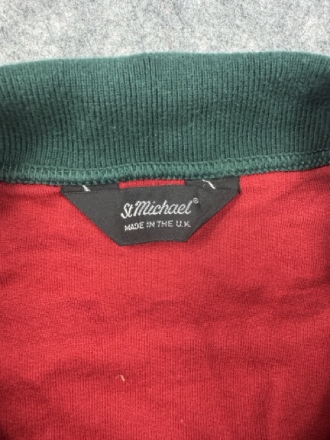 St Michael Black, Red & Green Rugby Sweatshirt Large image 3