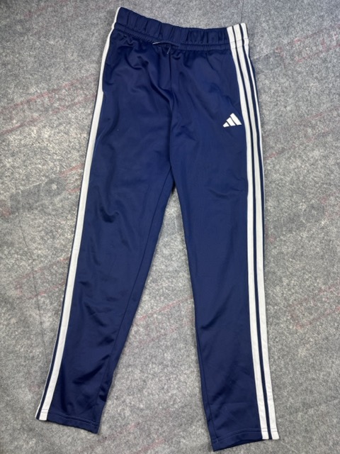 Adidas Navy Blue Track Pants White Stripes UK youth 13-14