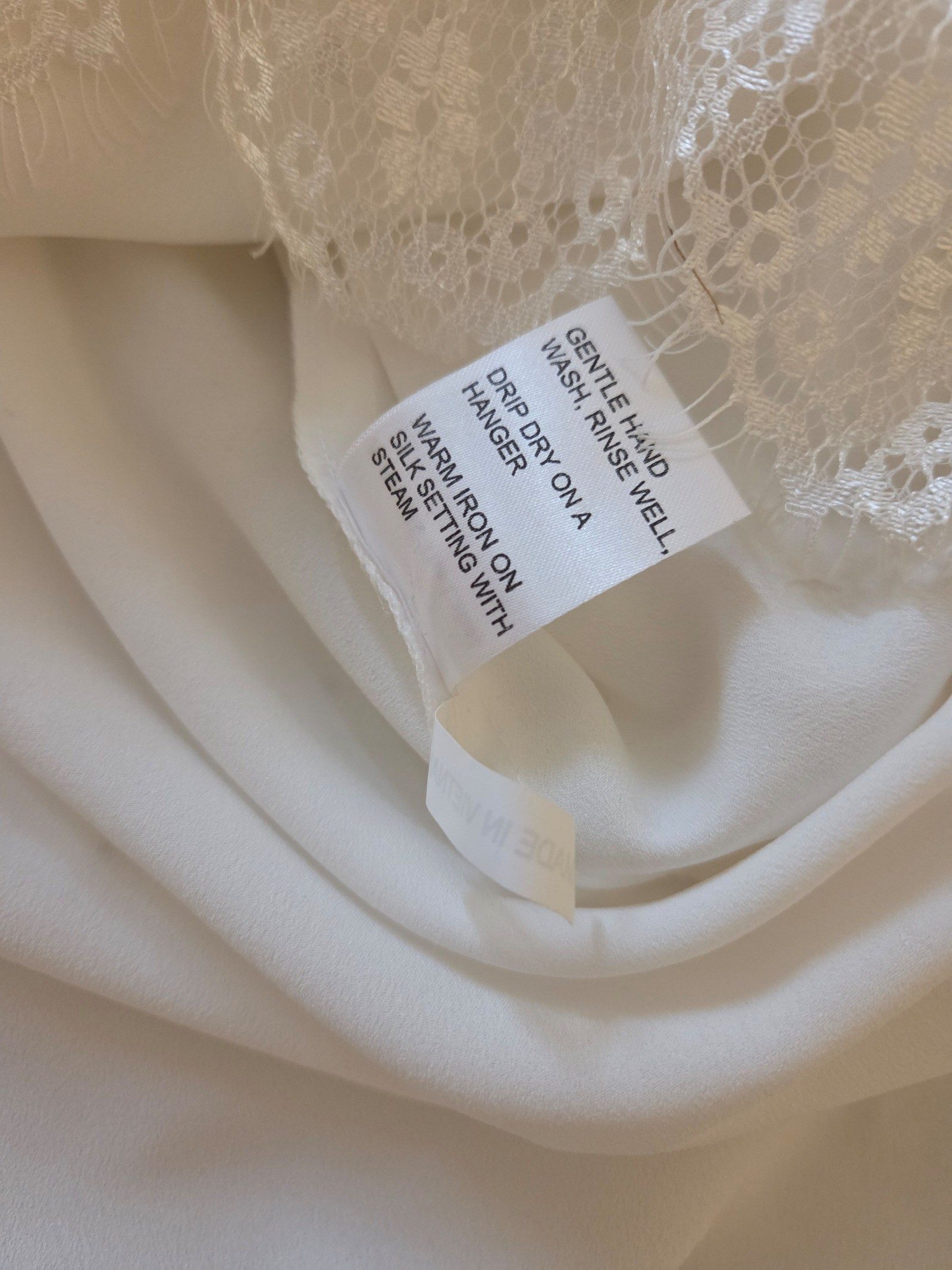 ALPHA-BE White Pearl Embellished Lace Overlay Dress Size 12 image 6