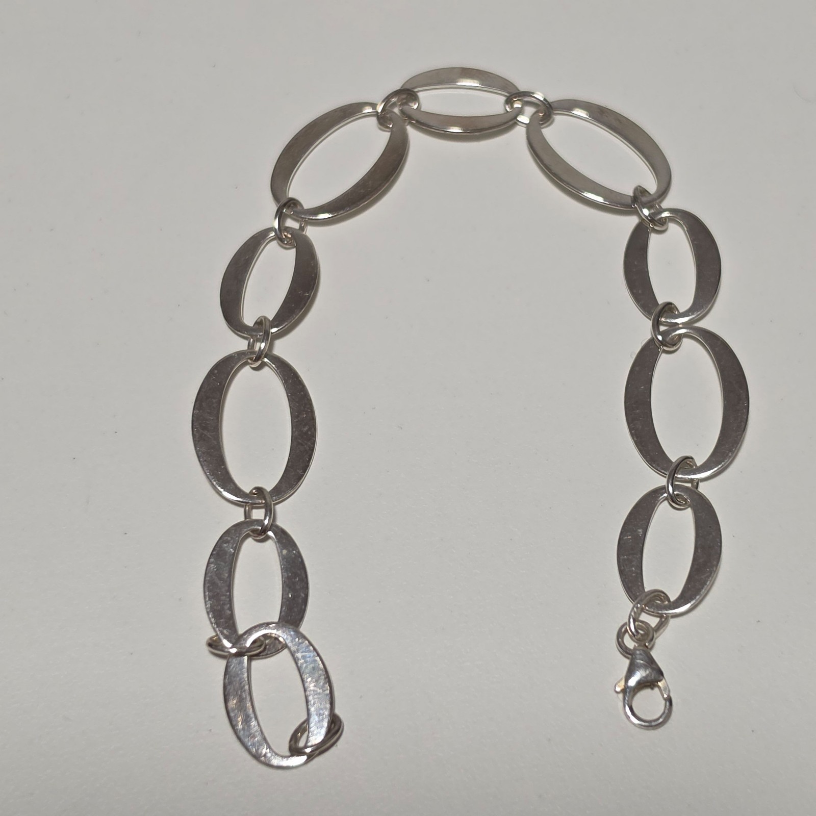 925 sterling Silver Oval Link Bracelet