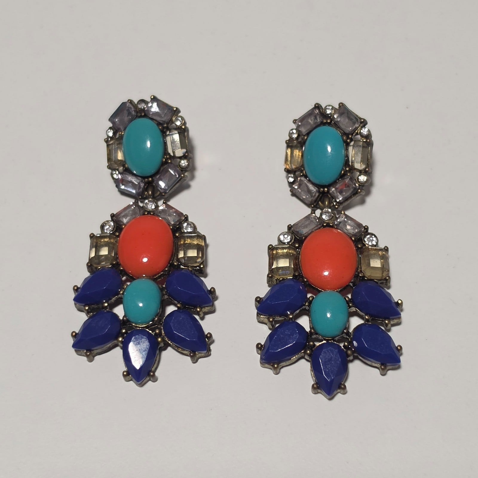 Costume Multi-Coloured Statement Drop Earrings
