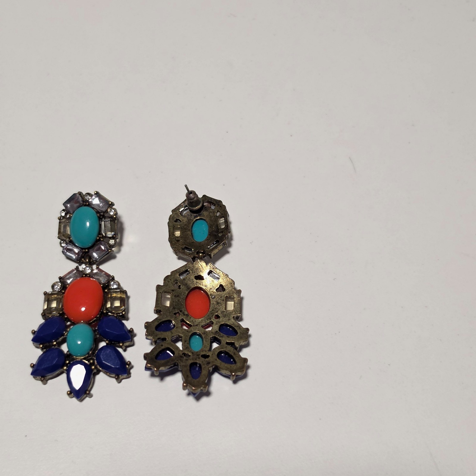 Costume Multi-Coloured Statement Drop Earrings image 4