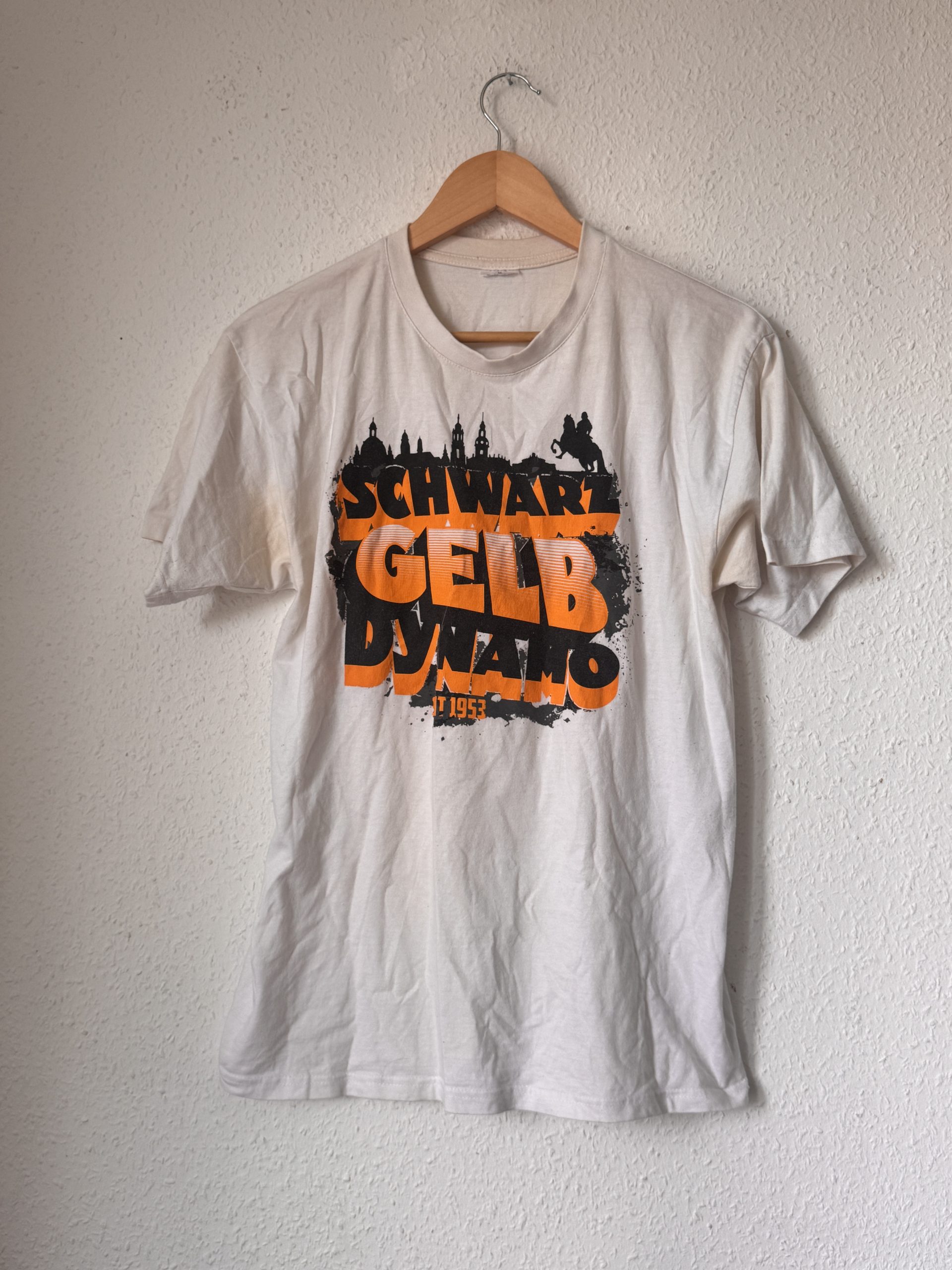 Dynamo White Graphic T-shirt Medium Schwarz Gelb Dynamo 1993 - 2930