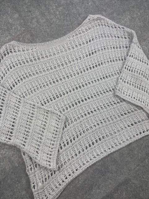 My Good Grey Crochet Knit Sweater image 2