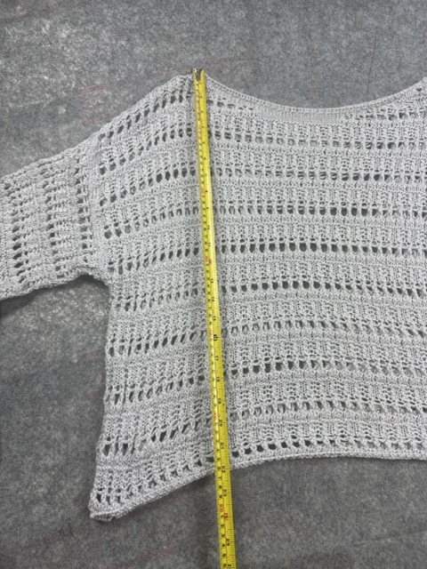 My Good Grey Crochet Knit Sweater image 5